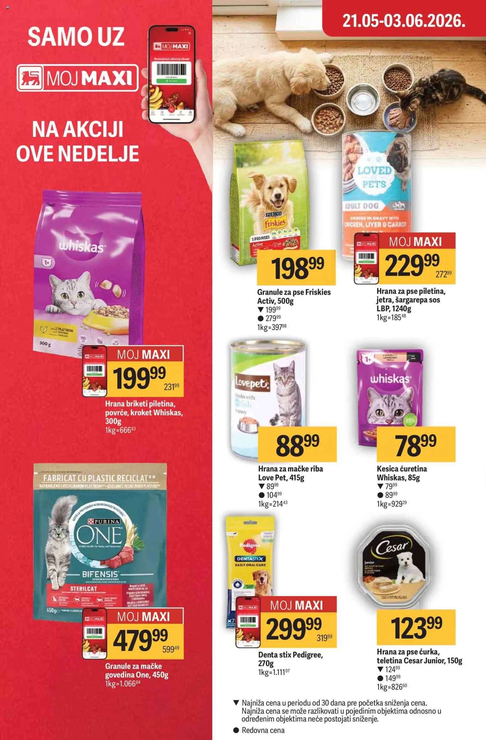 Maxi katalog - važi od 28.05.2026 | Strana: 34 | Proizvode: Hrana za pse, Hrana za mačke, Sos, Riba