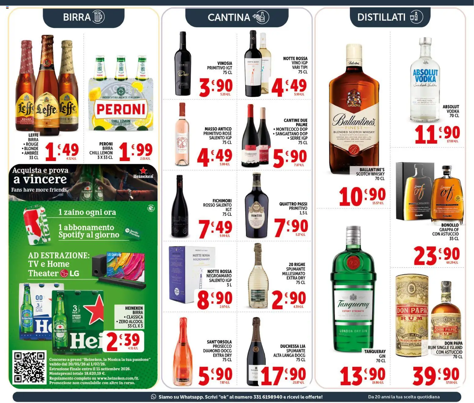 Volantino Decò del 20.05.2026 | Pagina: 17 | Prodotti: Prosecco, Whisky, Zaino, Rum