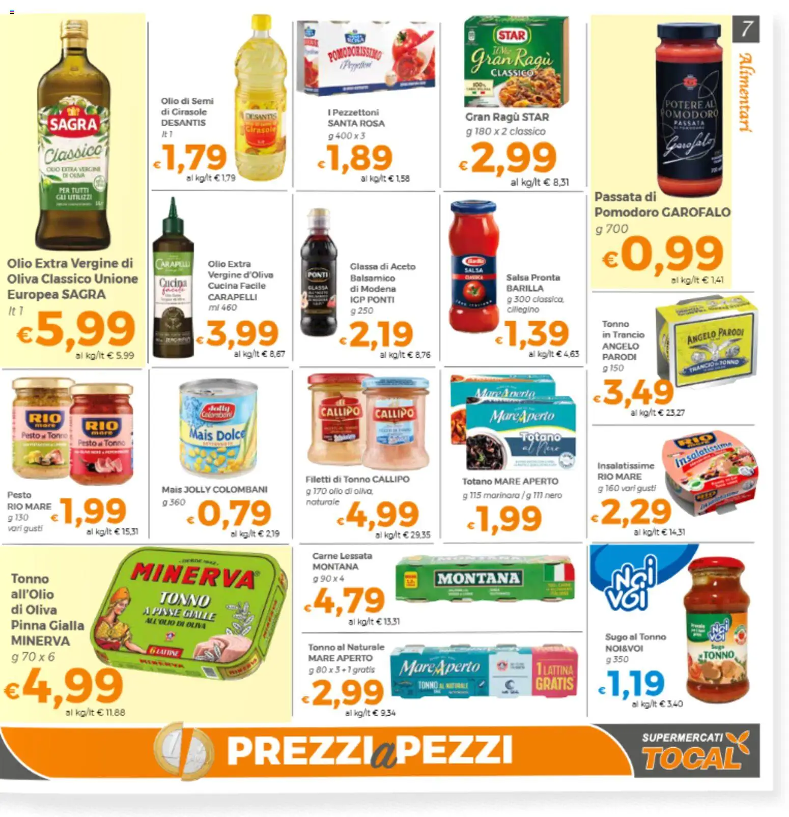 Volantino Tocal del 29.05.2026 | Pagina: 7 | Prodotti: Pomodoro, Ragú, Aceto, Mais
