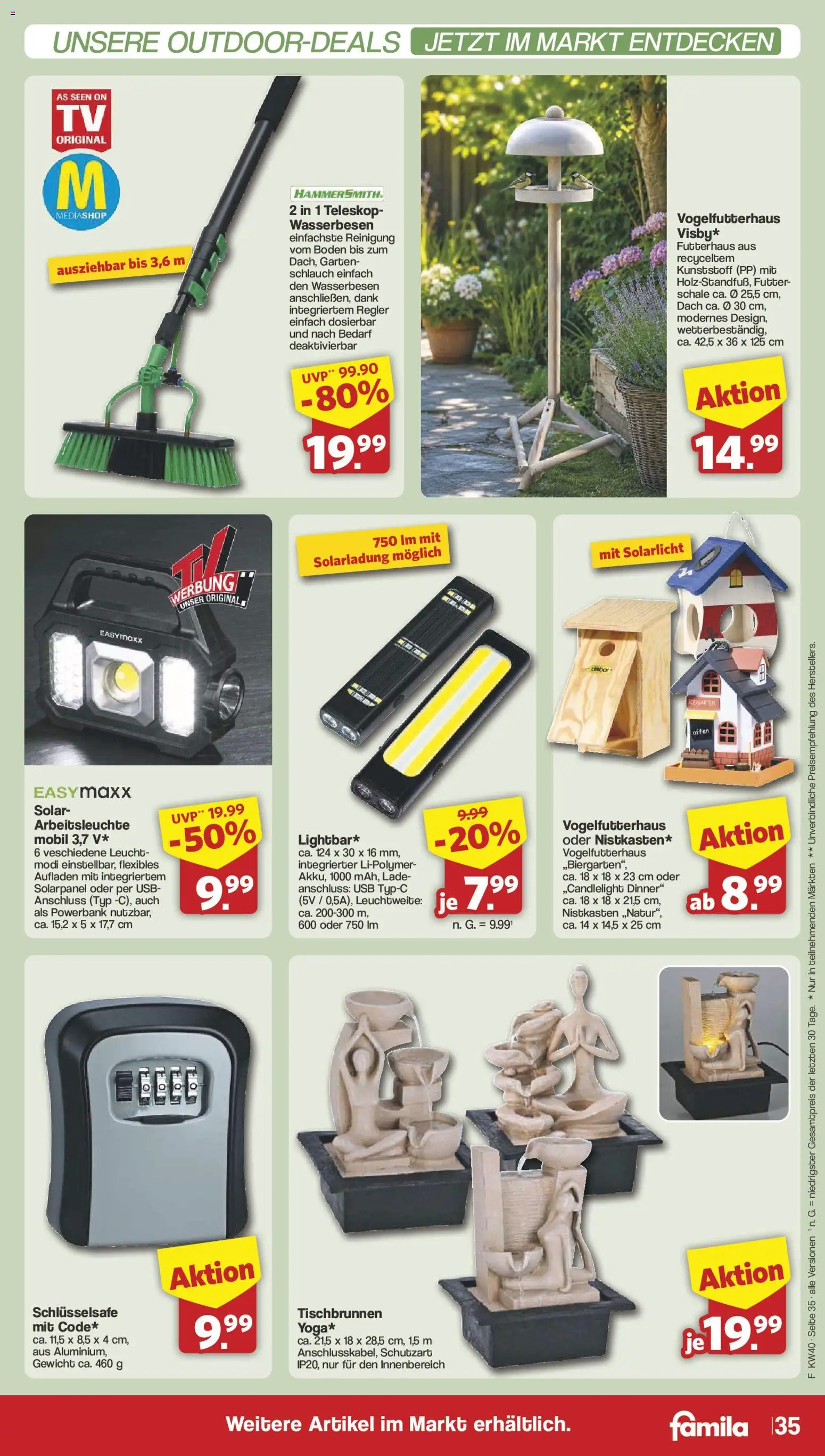 Famila Nordwest Prospekt – gültig ab 28.09.2026 | Seite: 35 | Produkte: USB, Gewicht, Powerbank