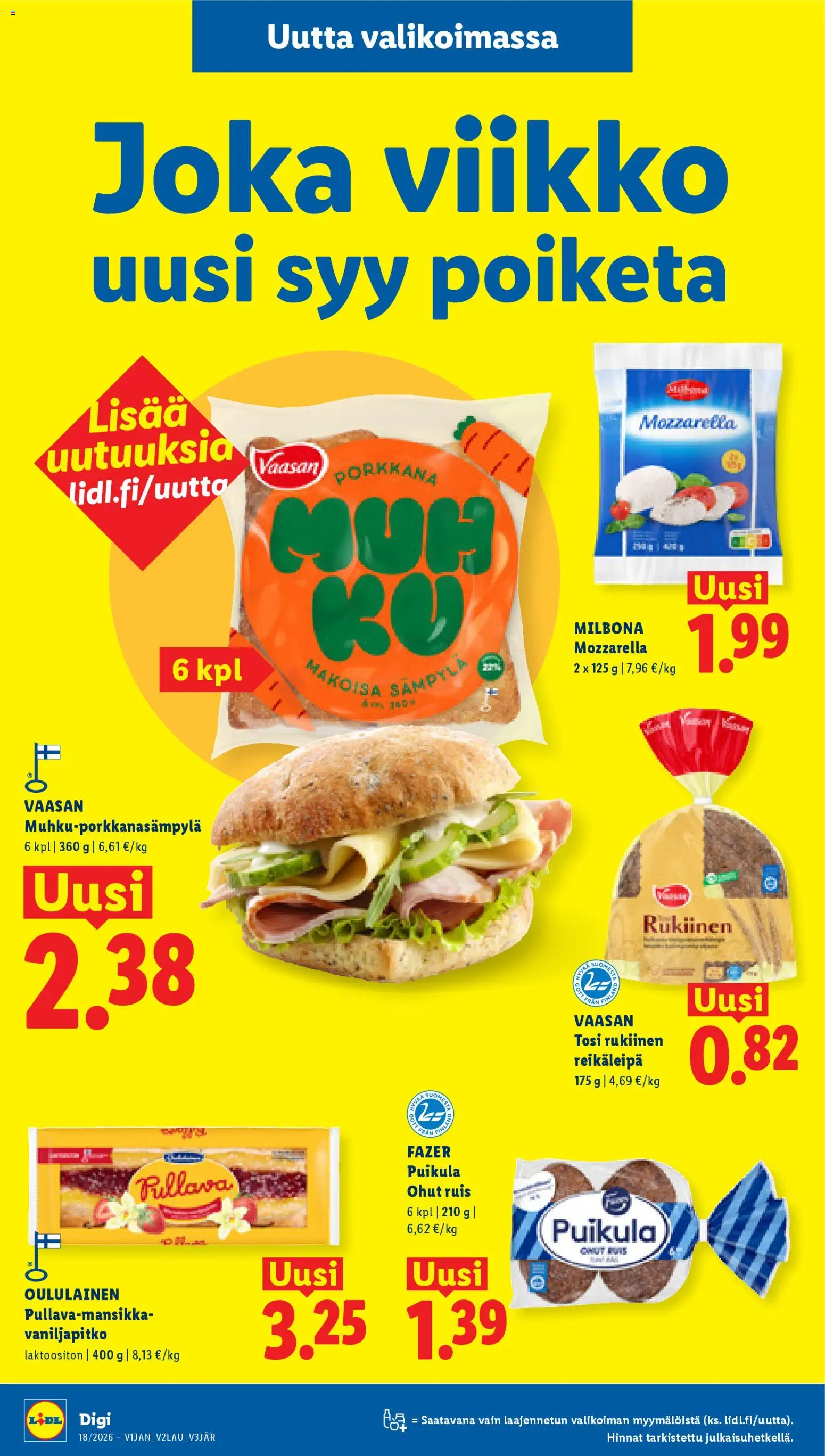 Lidl tarjoukset - Helsinki – voimassa 29.04.2026 alkaen | Sivu: 31 | Tuotteet: Mozzarella, Porkkana
