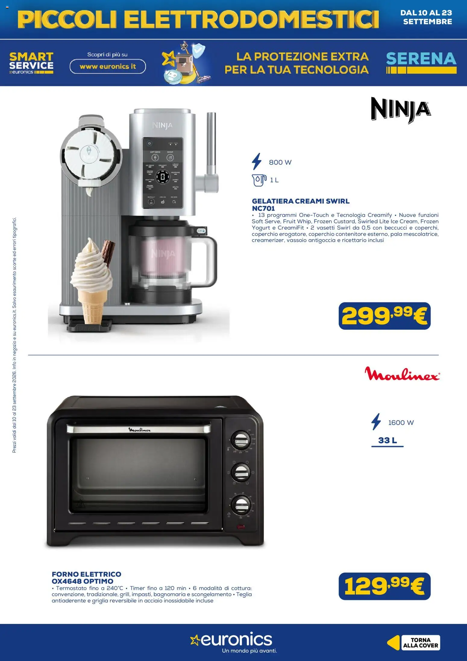 Volantino Euronics del 10/09/2026 | Pagina: 16 | Prodotti: Teglia, Contenitore, Forno, Vassoio
