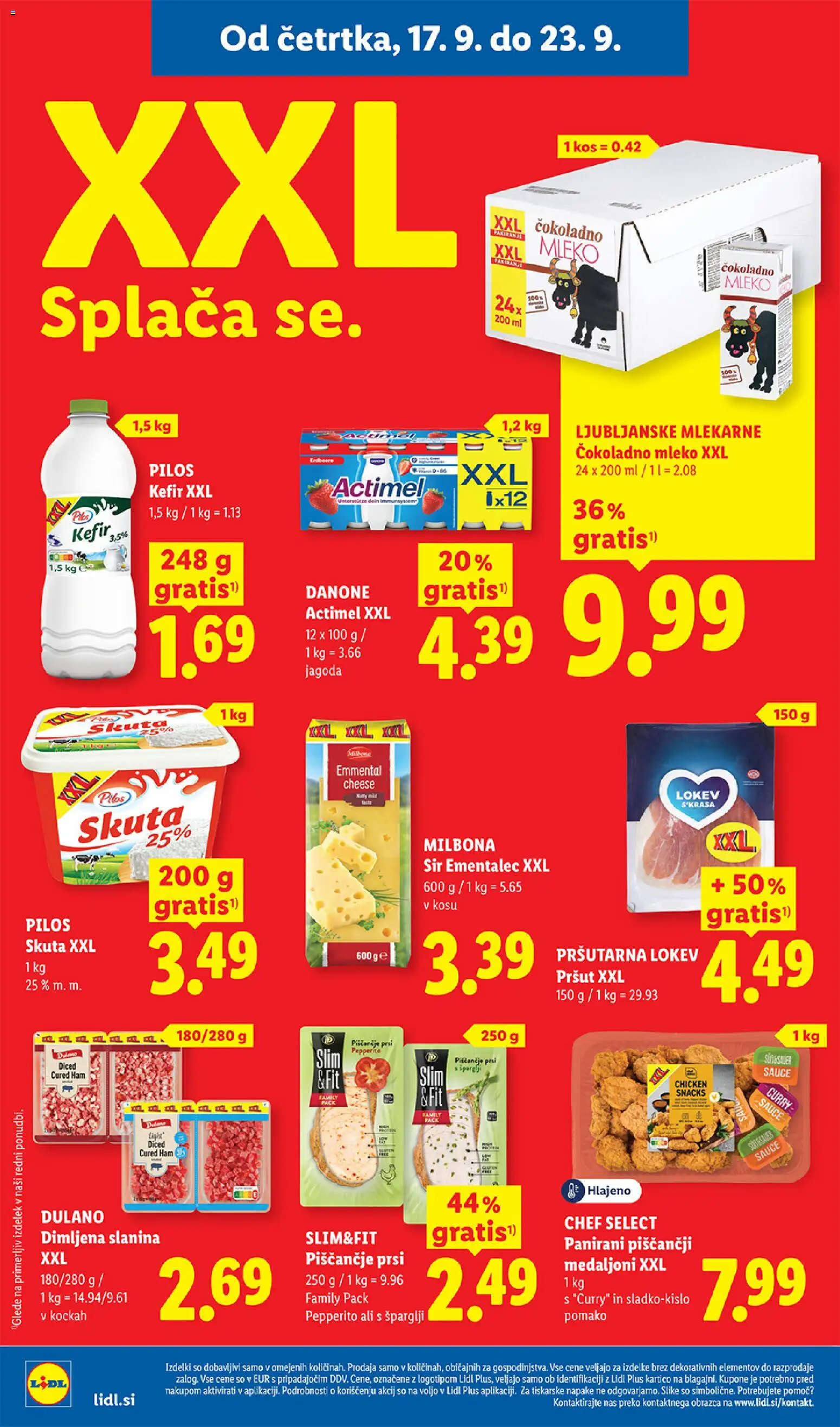 Novi Lidl katalog ponudbe – veljaven od 17.09.2026 | Stran: 8 | Izdelki: Pršut, Šparglji, Slanina, Mleko
