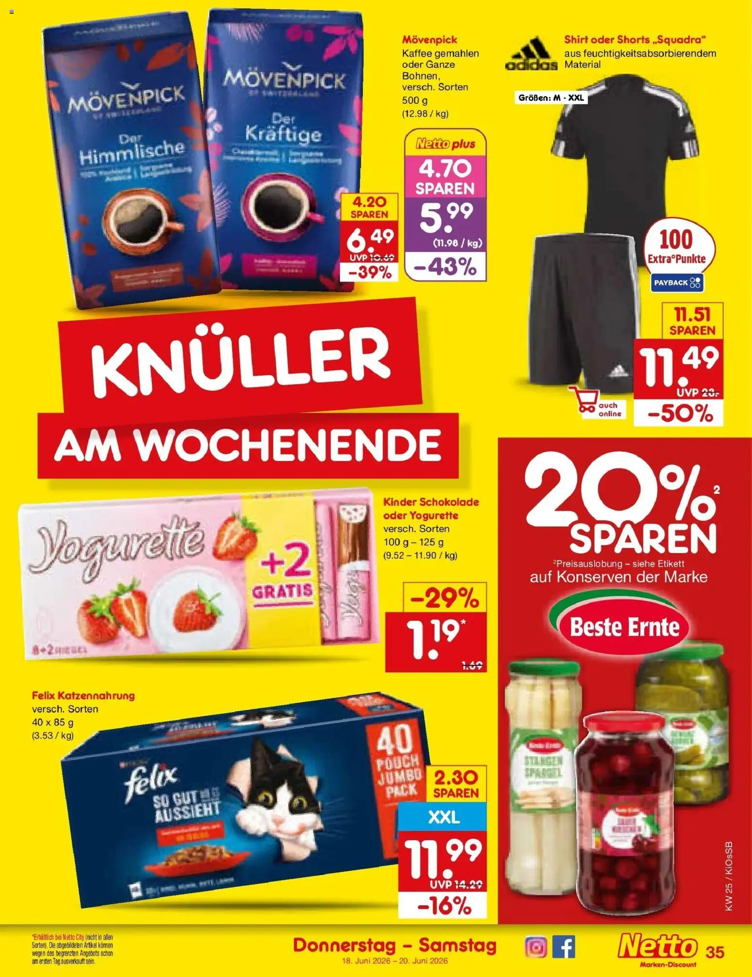 Netto Marken-Discount Prospekt Oberhaid – gültig ab 14.06.2026 | Seite: 47 | Produkte: Shirt, Kinder schokolade, Yogurette, Schokolade
