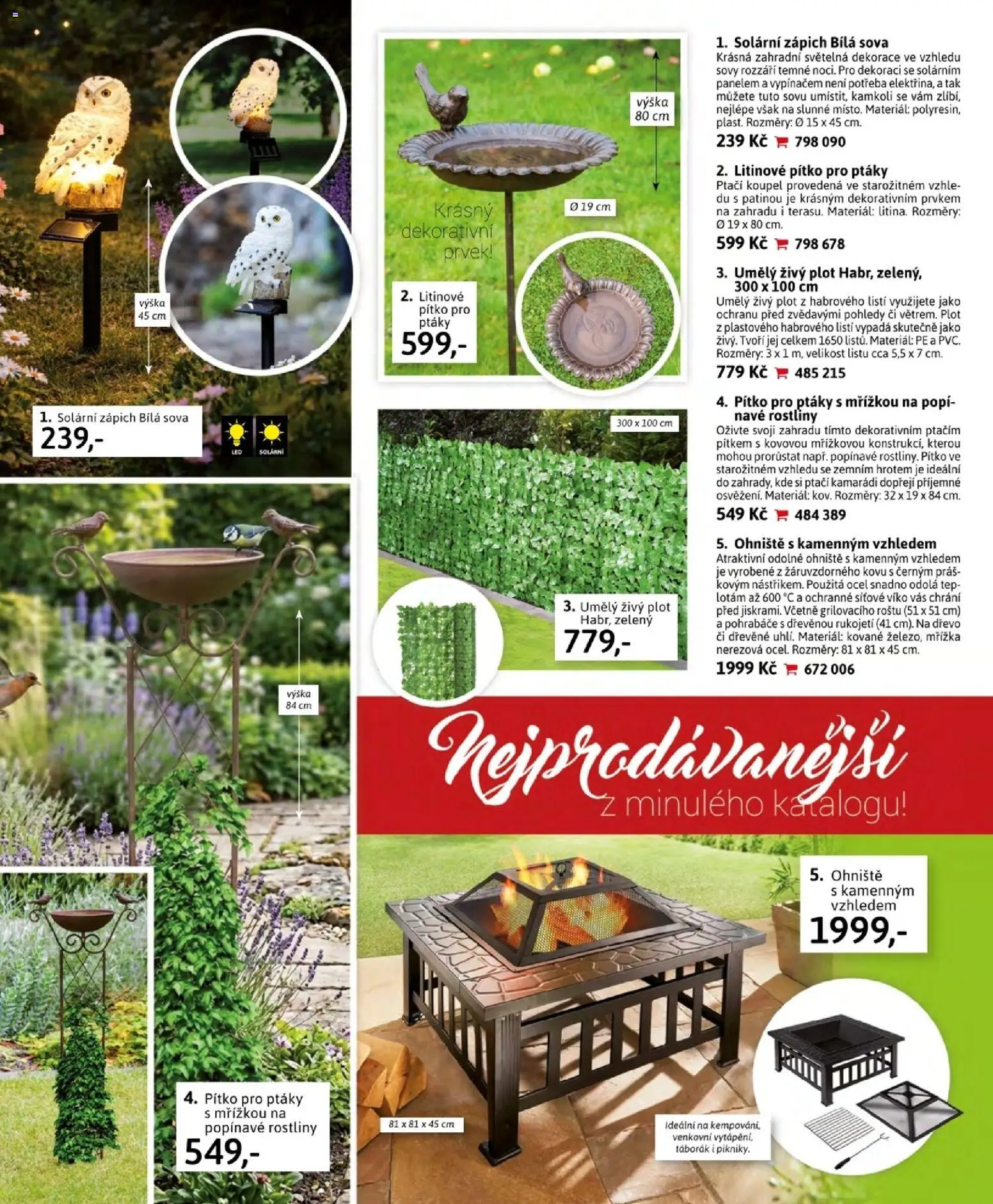 Velký Košík katalog květen 2026 od 01.05.2026 | Strana: 48 | Produkty: Sova, Zápich, Rostliny, Dekorace