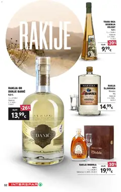 Interspar Vino Katalog - Pregled kataloga iz trgovine Interspar, vrijedi od 16.09.2026 | Stranica: 52 | Proizvodi: Šljivovica, Rakija
