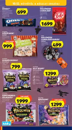 OREO SPOOKY*, vaníliaízű töltelékkel töltött kakaós keksz, halloweeni mintával - amely érvényes a következő dátumtól: 2026.10.08. | Oldal: 26 | Termékek: Karkötő, Cola, Oreo, Eper