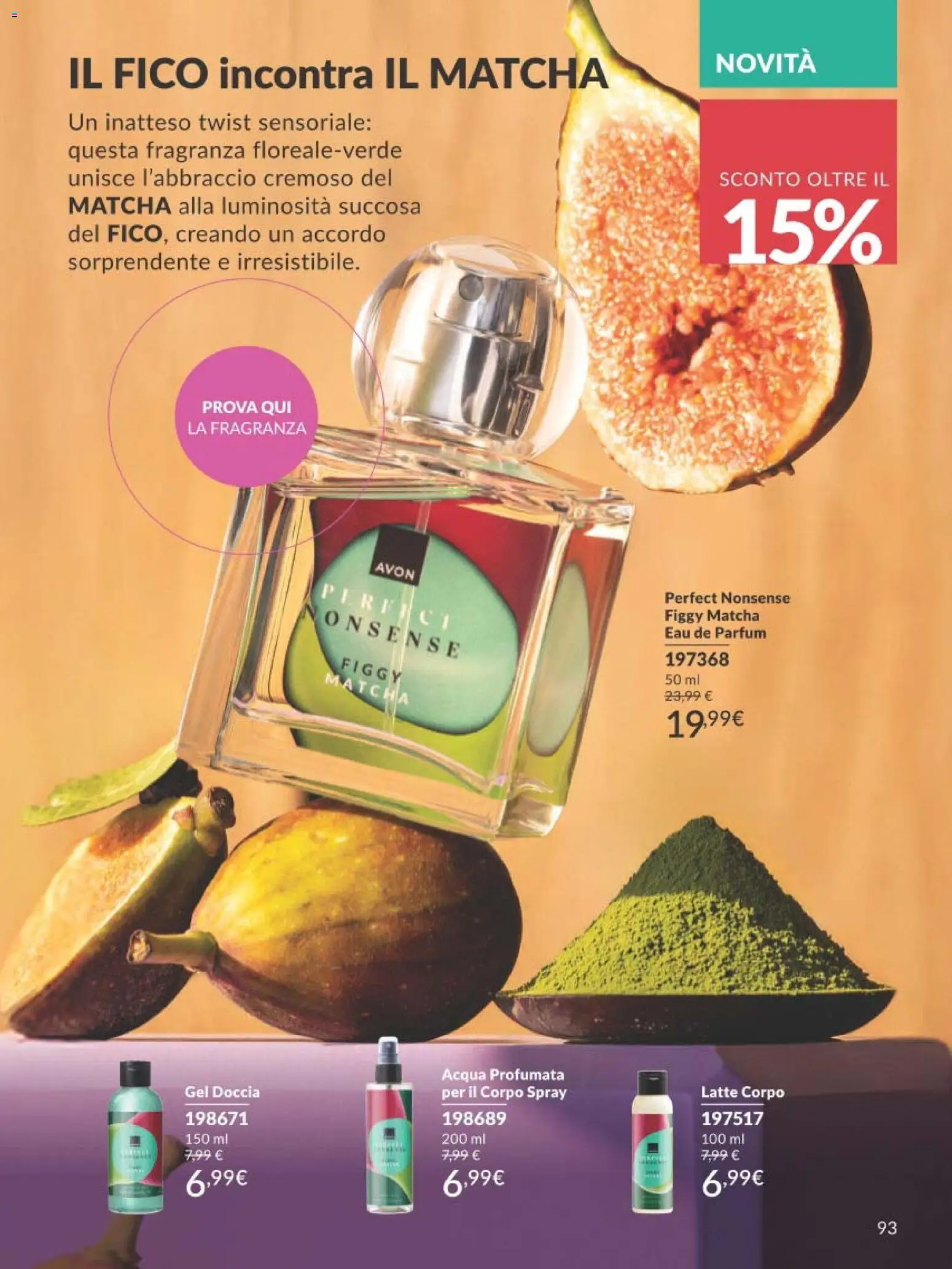 Volantino Avon del 01/08/2026 | Pagina: 93 | Prodotti: Acqua, Latte, Doccia, Fragranza