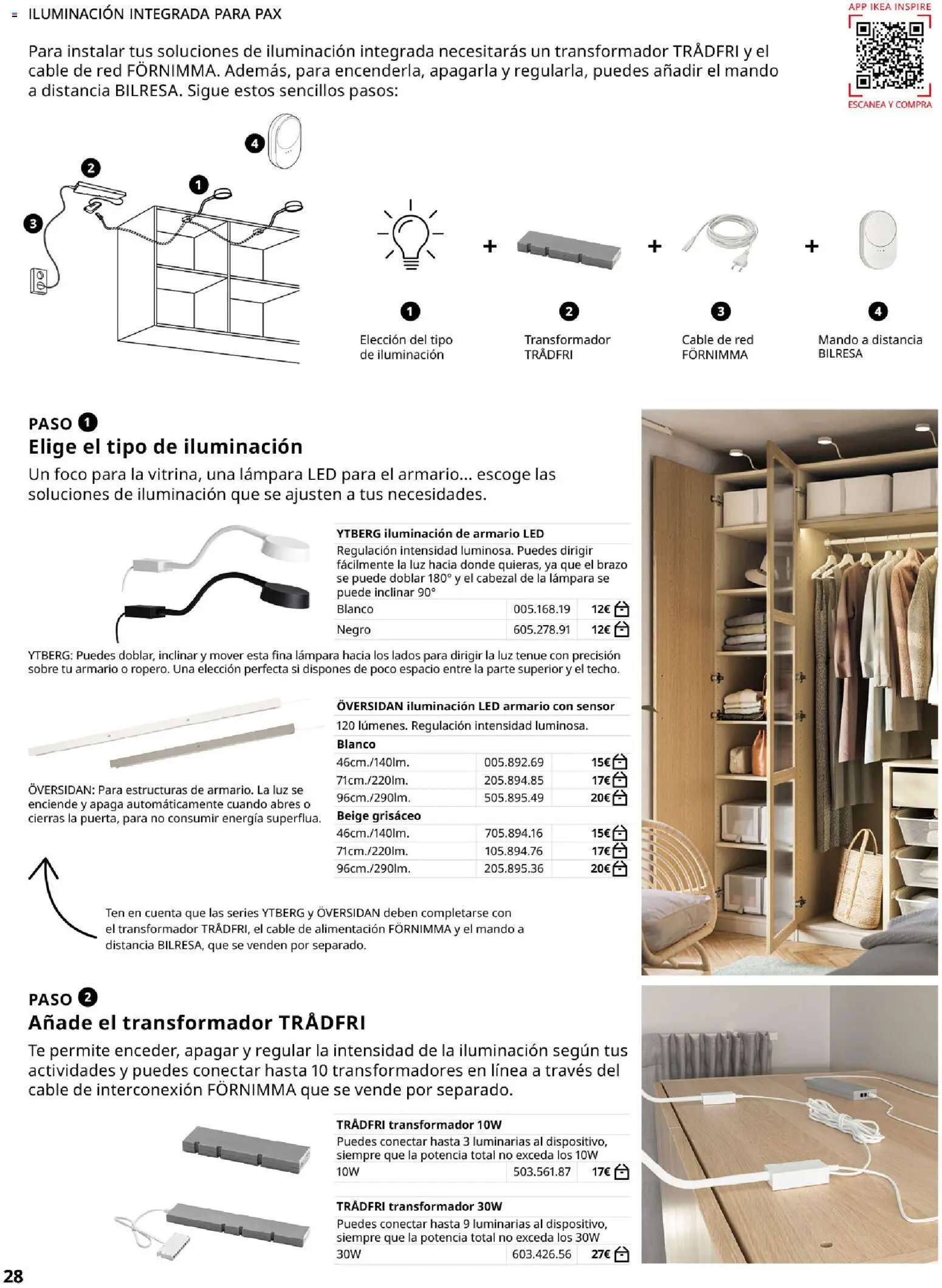 Catálogo IKEA Pax y Komplement │ válido desde el 01.02.2026 | Página: 28 | Productos: Té, Cable, Galette de chaise, Lámpara