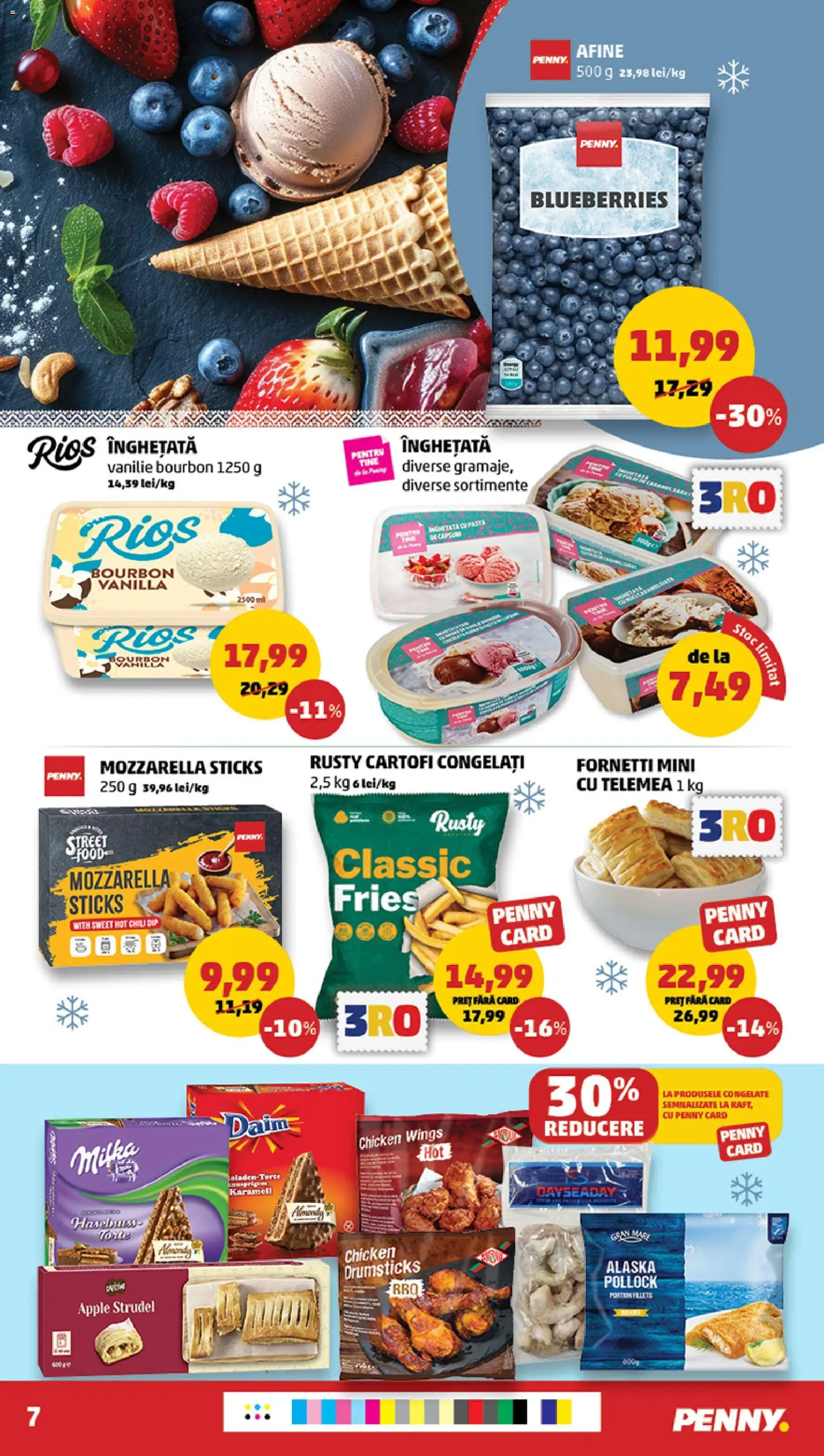 Noul catalog PENNY – valabil de la 08.04.2026 | Pagină: 7 | Produse: Afine, Mozzarella, Înghețată, Cartofi