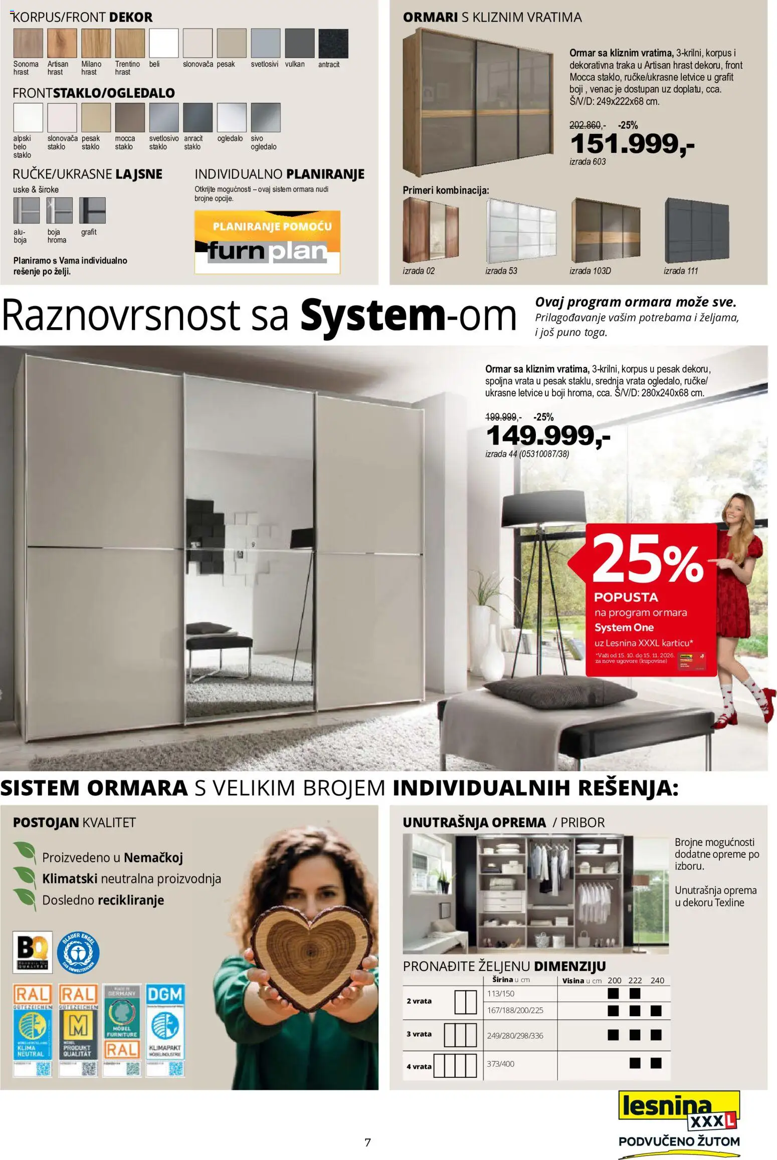 Lesnina XXXL katalog - važi od 15.10.2026 | Strana: 7 | Proizvode: Venac, Vrata, Staklo, Klima