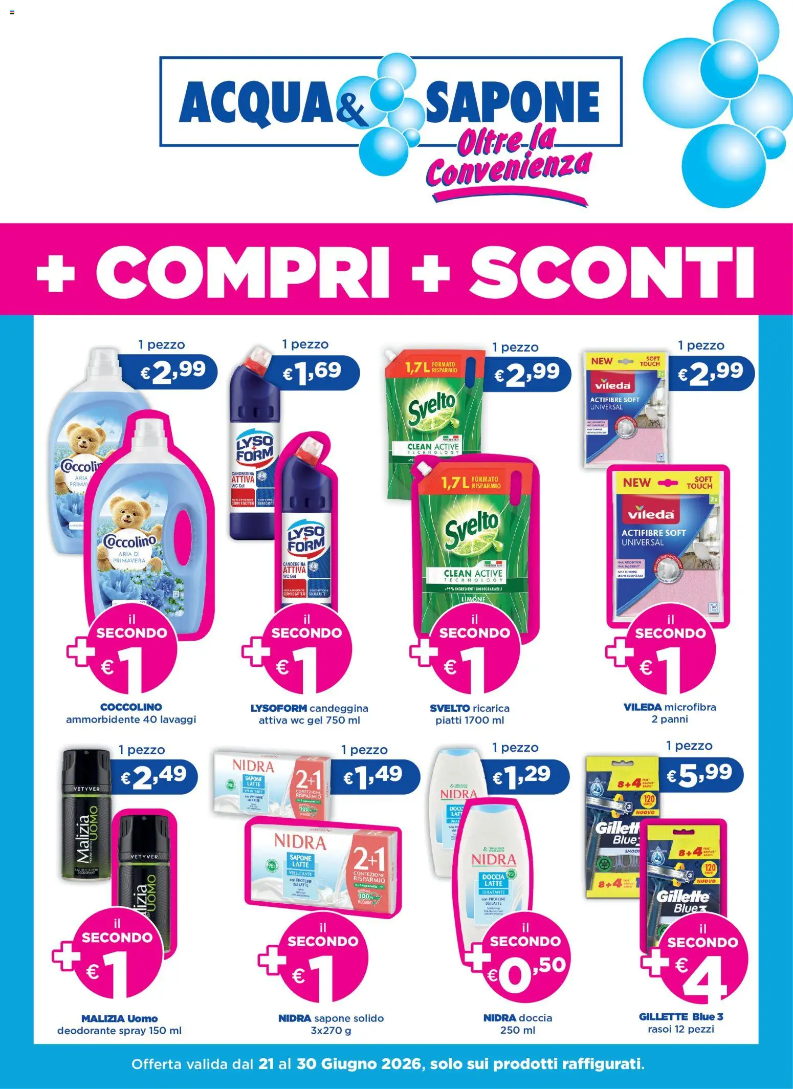 Volantino Acqua e Sapone del 21.06.2026 | Pagina: 1