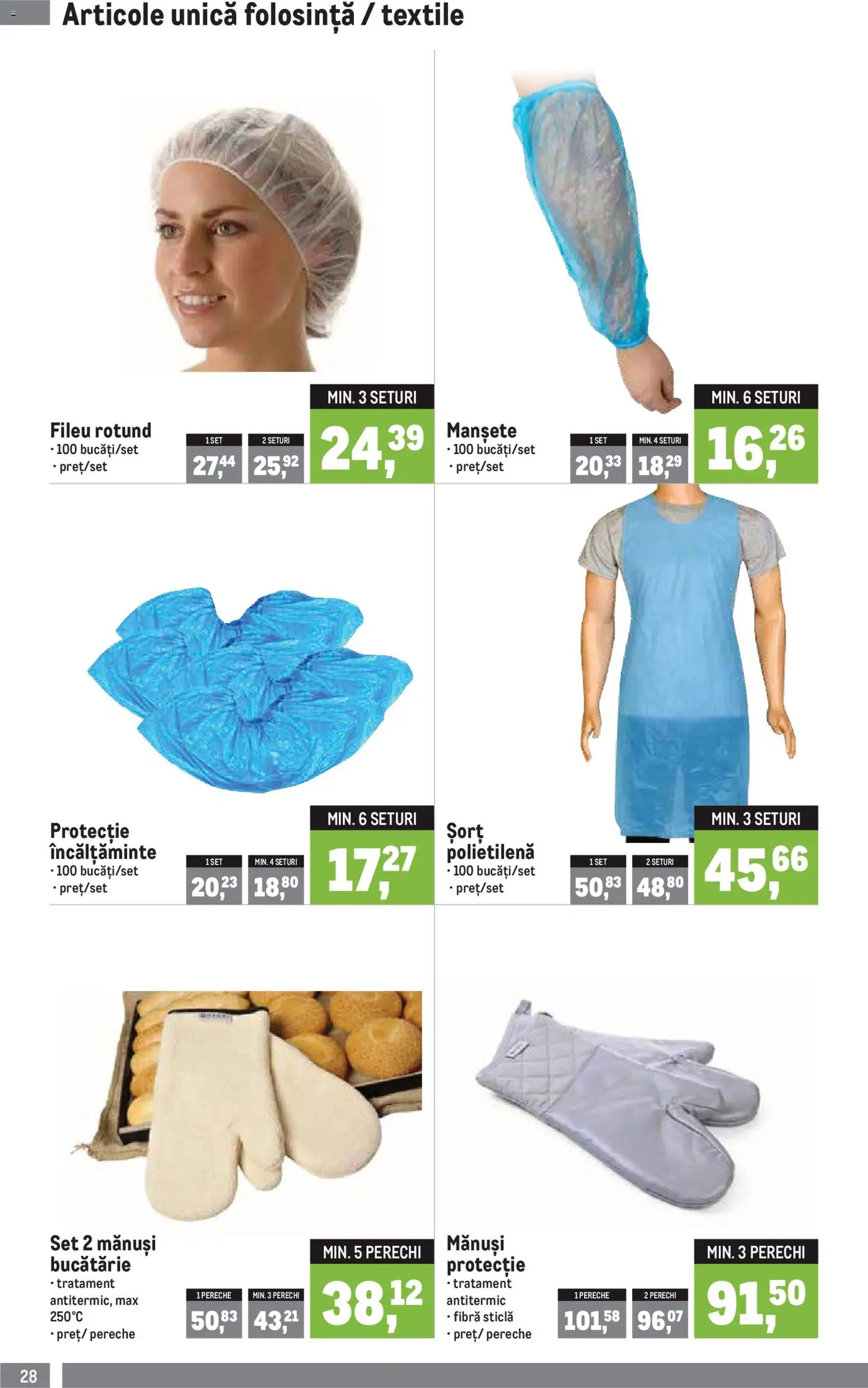 Noul catalog Metro – valabil de la 01.04.2026 | Pagină: 28 | Produse: Mănuși, Șort, Bucătărie, Bornoz takımı