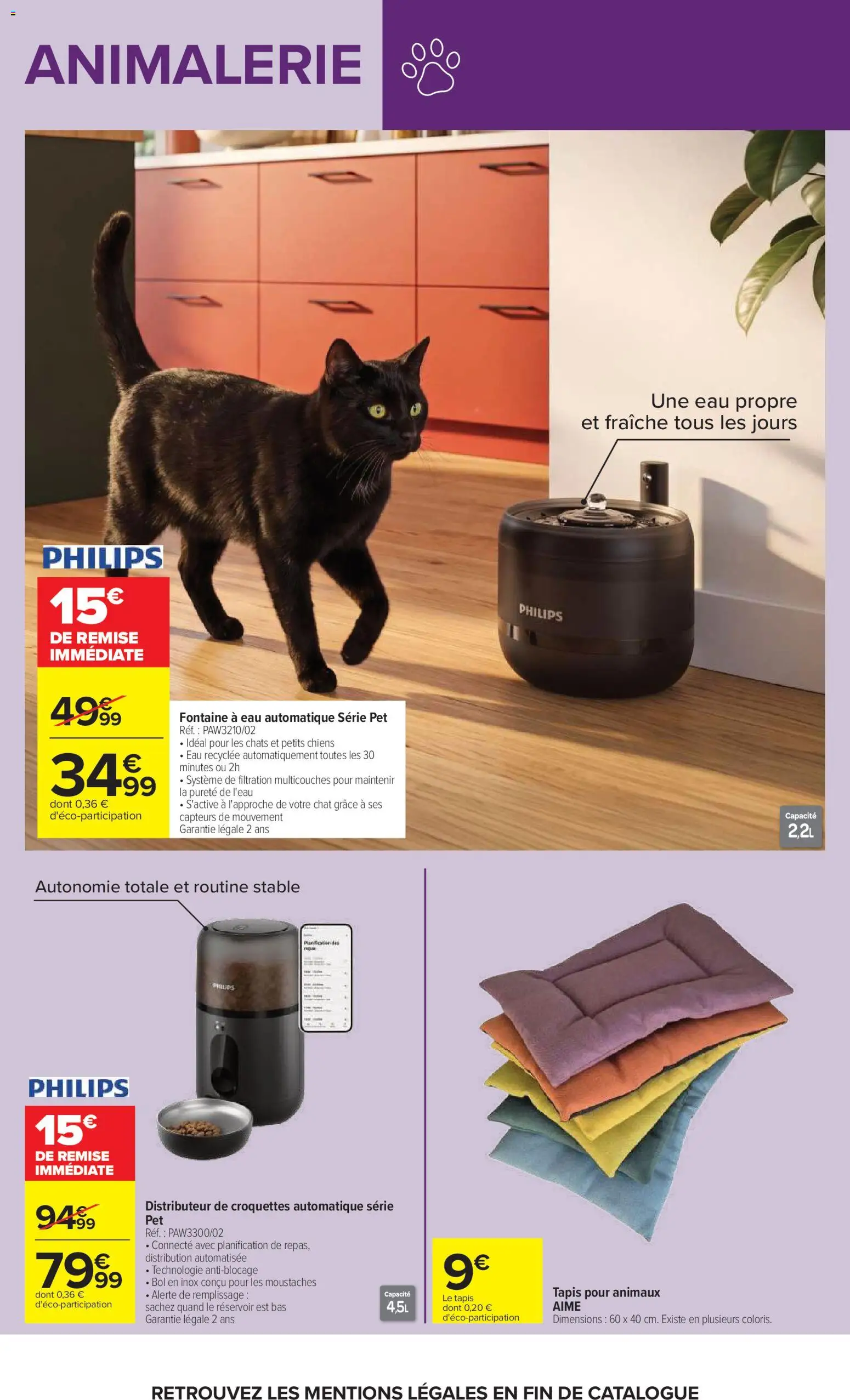 {H1} | Page: 60 | Produits: Croquettes, Bol, Tapis, Distributeur