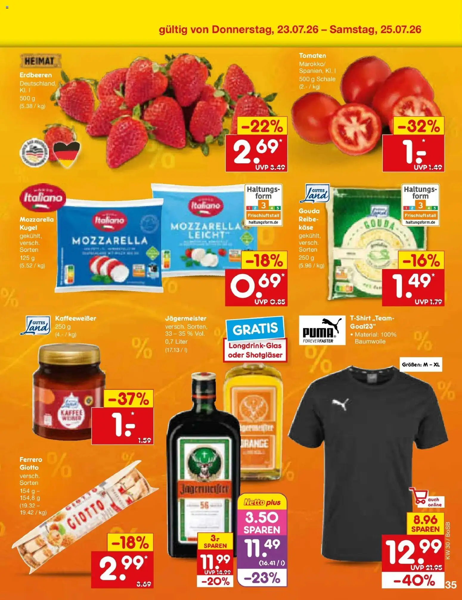 Netto Marken-Discount Prospekt Stadtlohn – gültig ab 20.07.2026 | Seite: 59 | Produkte: Käse, Mozzarella, Gouda, Tomaten