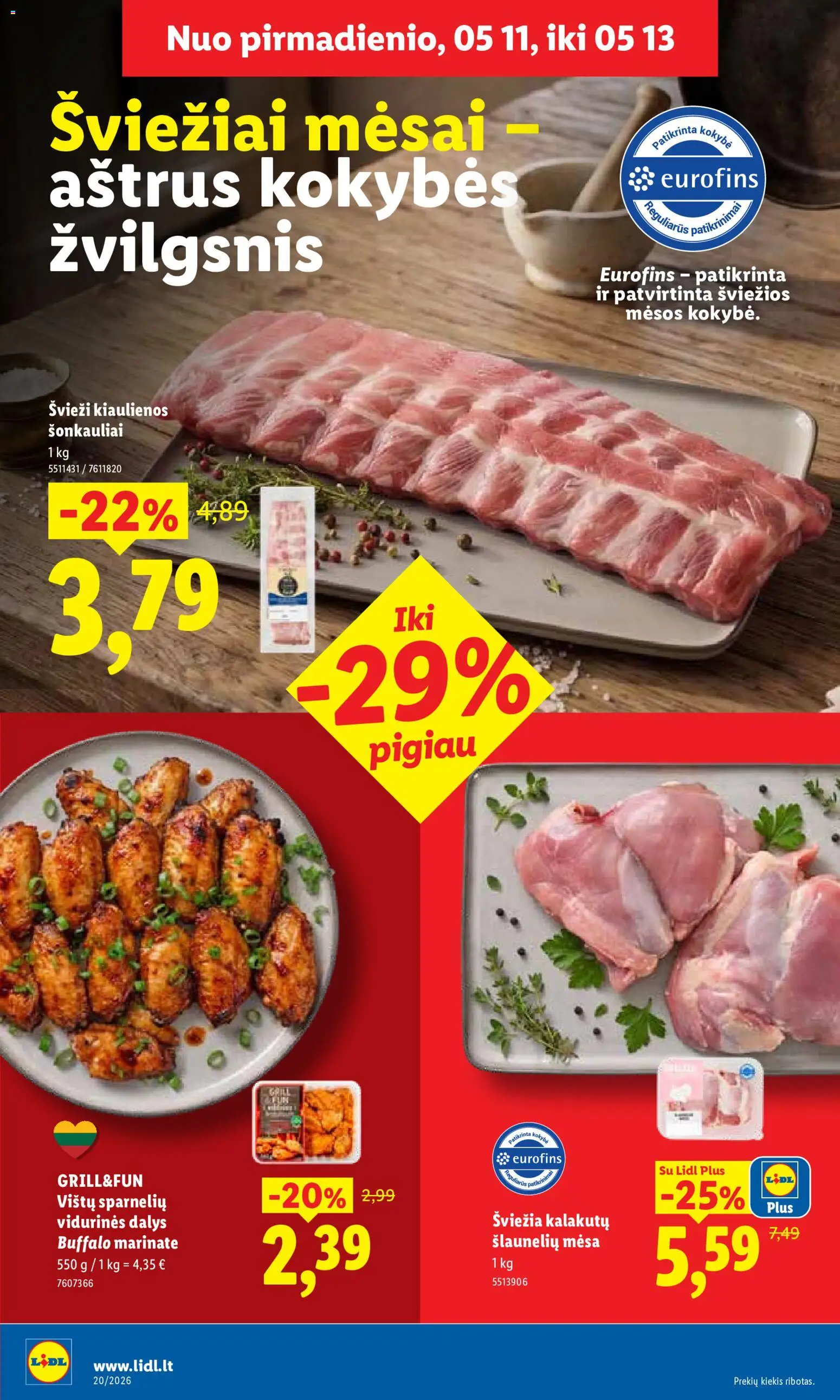 LIDL akcijos nuo 11.05.2026 | Puslapis: 10 | Prekių: Kiaulienos