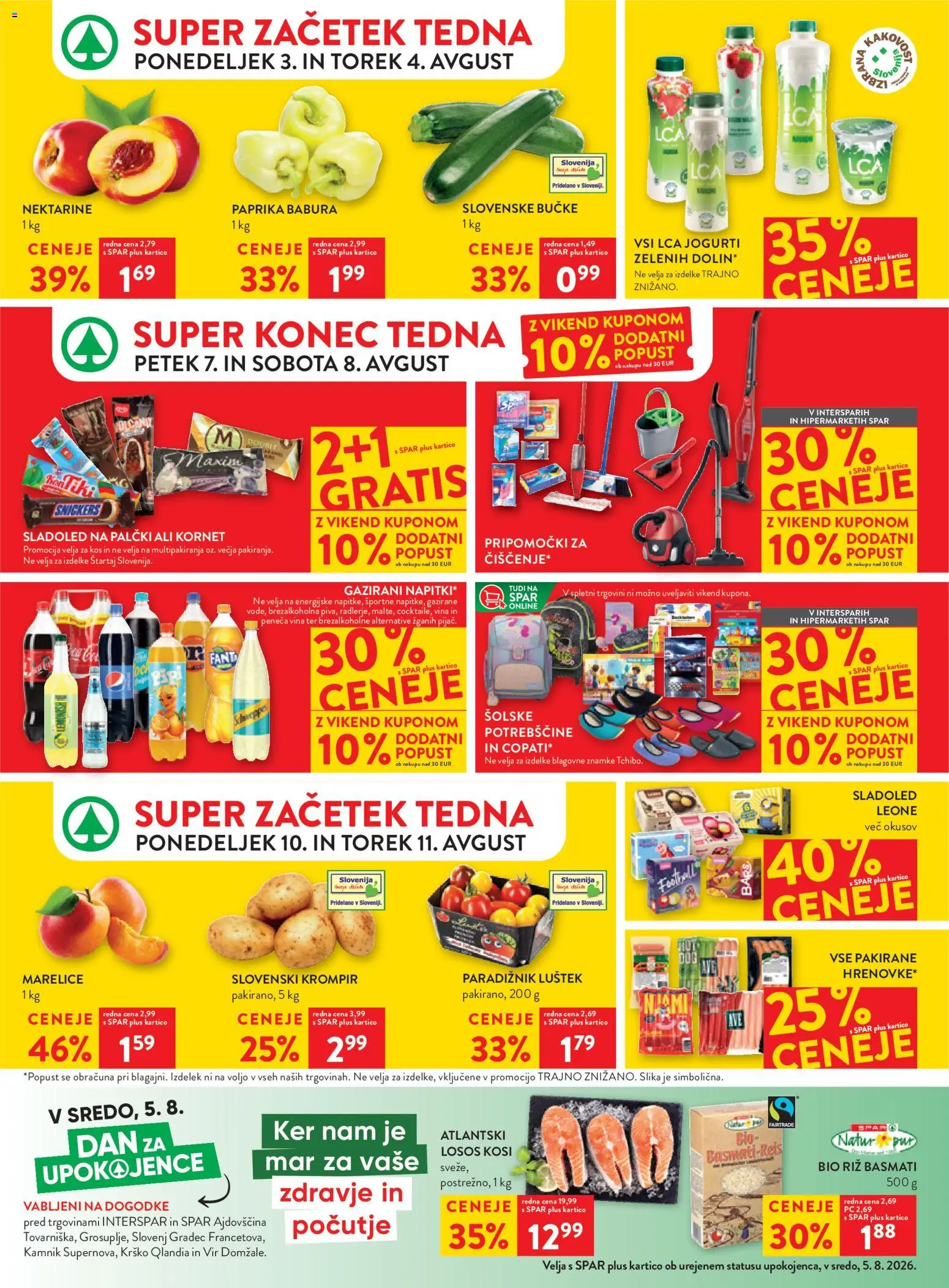 Novi Spar katalog ponudbe – veljaven od 05.08.2026 | Stran: 40 | Izdelki: Kos, Paradiznik, Sladoled, Krompir
