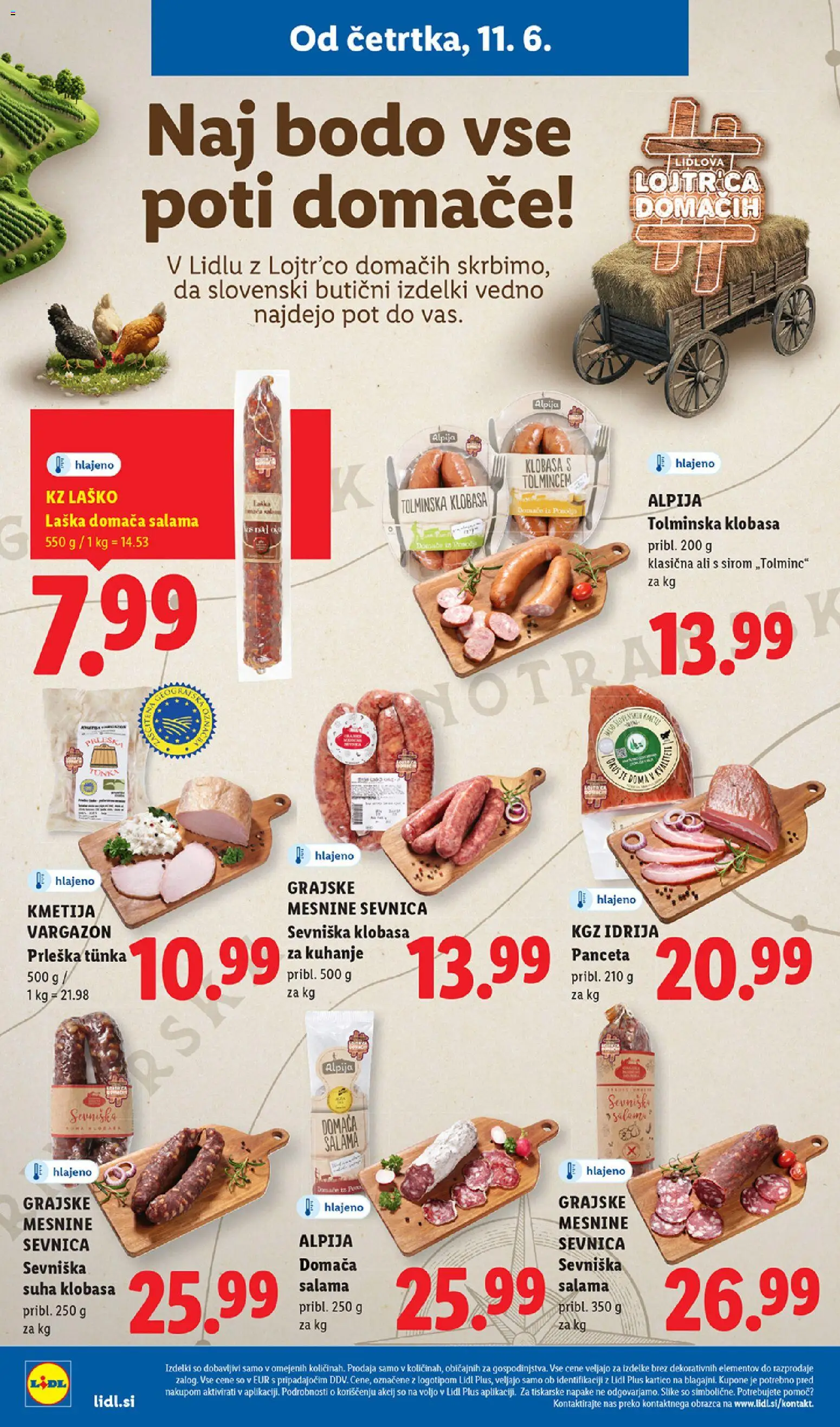 Novi Lidl katalog ponudbe – veljaven od 11.06.2026 | Stran: 24 | Izdelki: Panceta, Salama