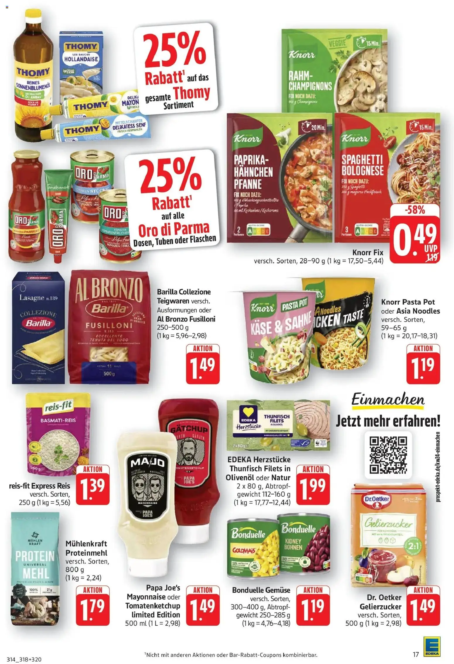Edeka prospekt Pirmasens – gültig ab 08.06.2026 | Seite: 17 | Produkte: Knorr, Champignons, Gemüse, Ketchup