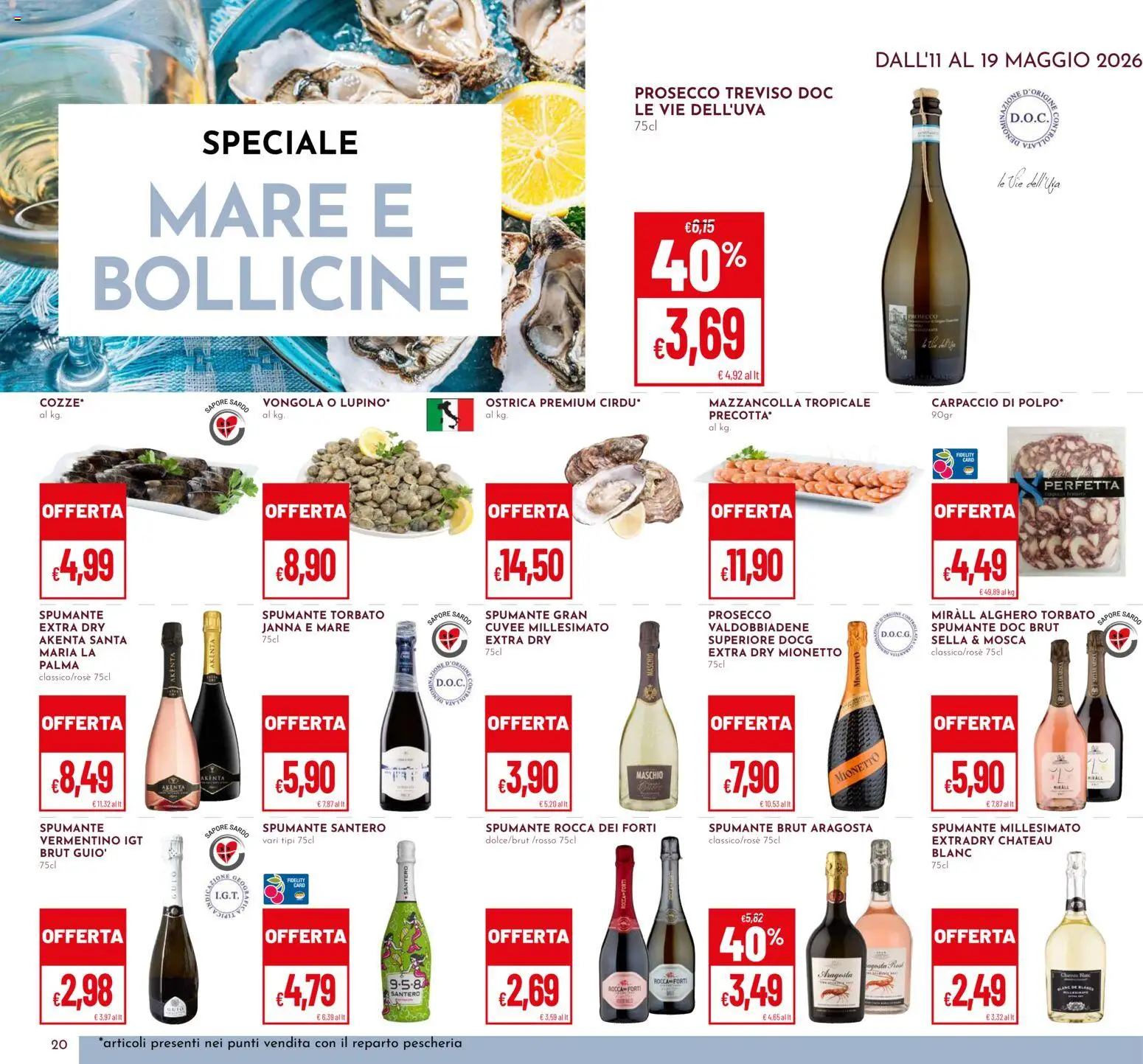 Volantino Pan del 11.05.2026 | Pagina: 20 | Prodotti: Prosecco, Spumante