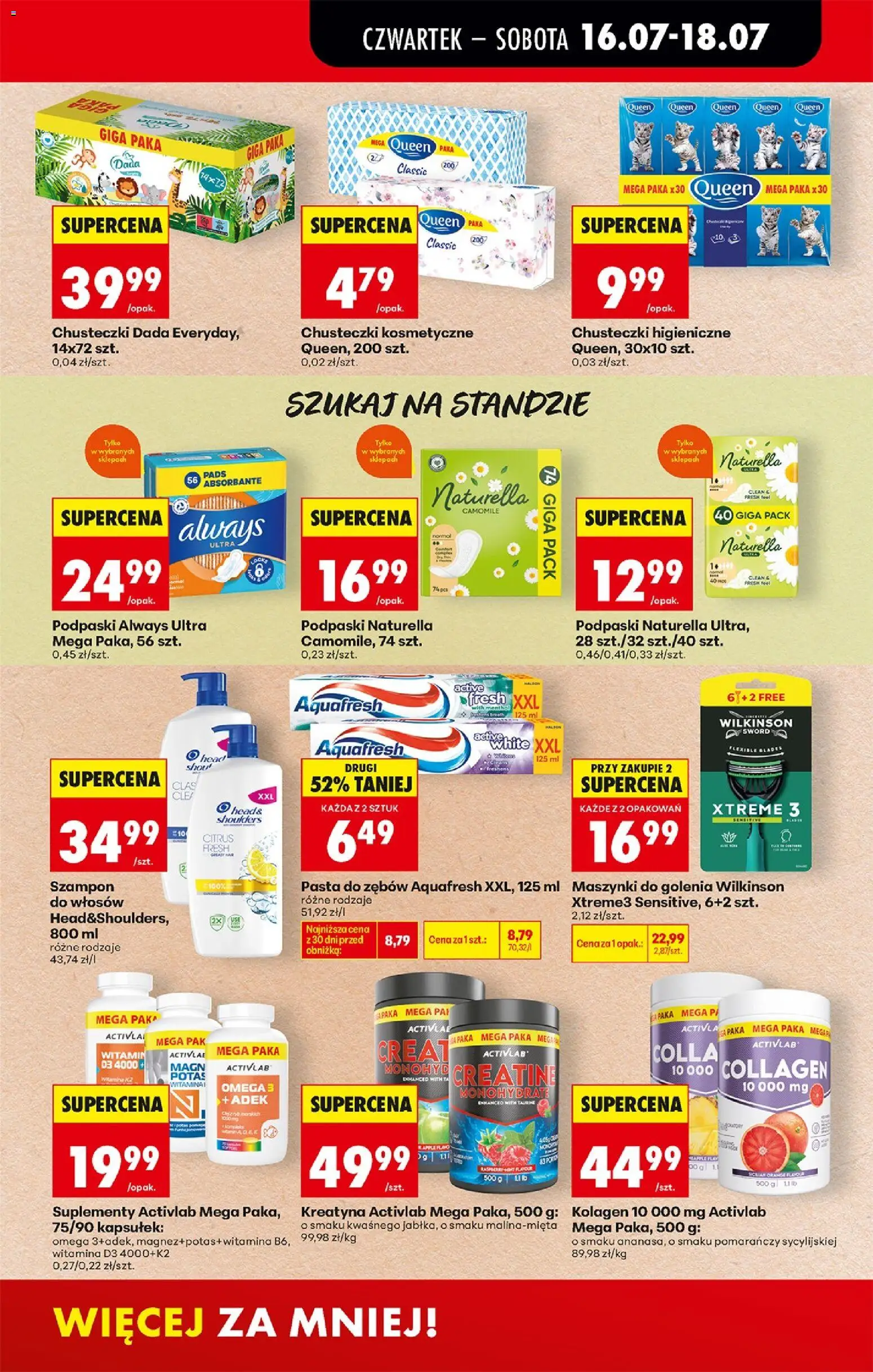Biedronka gazetka od czwartku od 16.07.2026 | Strona: 55 | Produkty: Podpaski always, Podpaski, Jabłka, Szampon