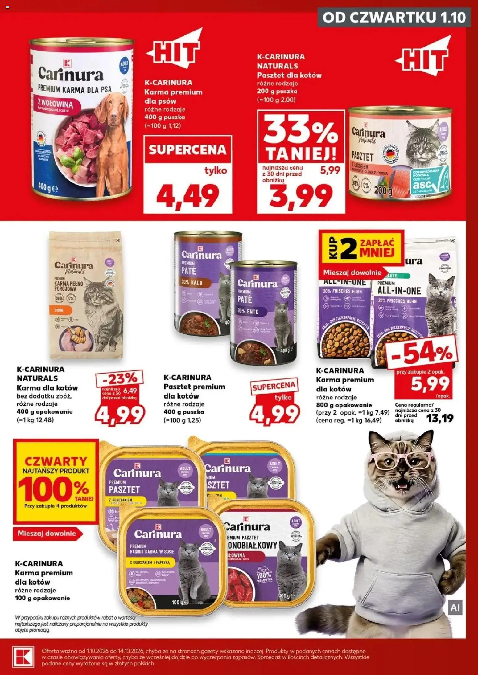 Kaufland gazetka - Zwierzaki od 01.10.2026 - od jutra PDF | Strona: 13 | Produkty: Drób, Karma dla kotów, Karma dla psa, Wołowina