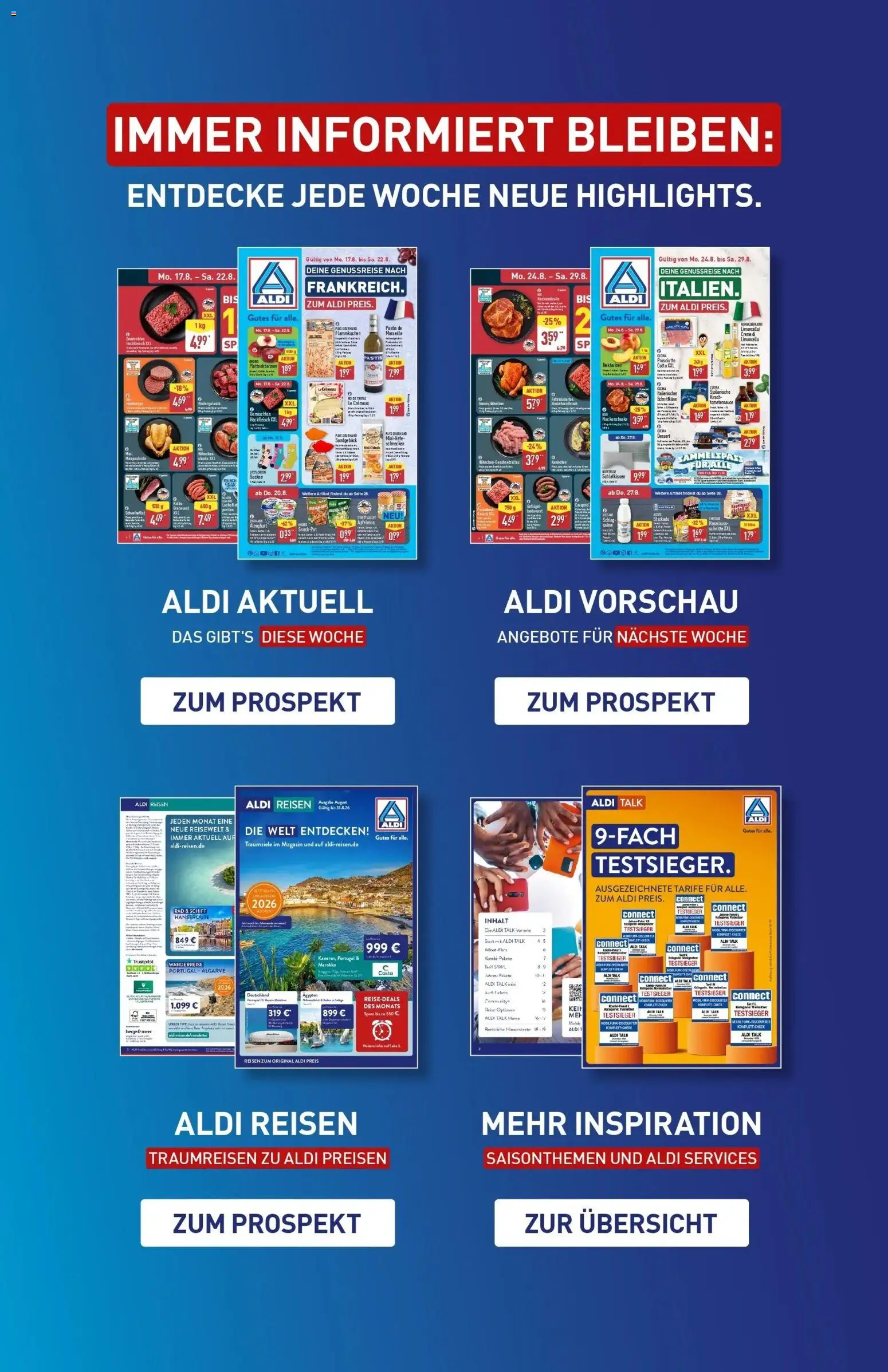 Aldi Aktueller Prospekt (ab 24.08.2026) » Angebote Online | Seite: 43 | Produkte: Nektarinen, Creme, Sahne, Hackfleisch