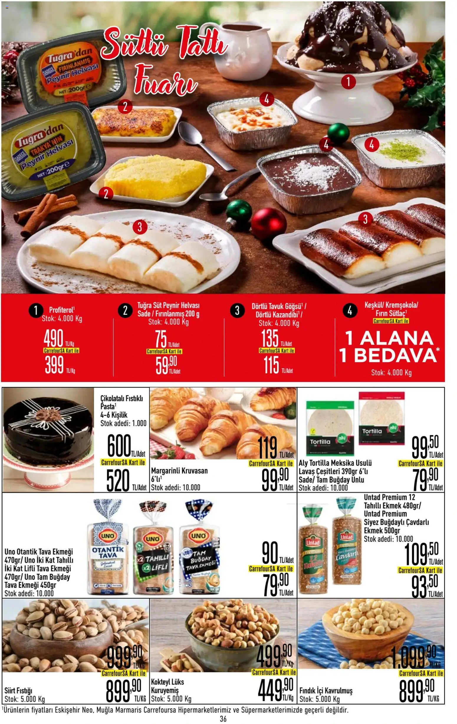 CarrefourSA Katalog - 06 Ağustos 2026 tarihinden itibaren geçerlidir | Sayfa: 36 | Ürünler: Süt, Peynir, Ekmek, Fındık
