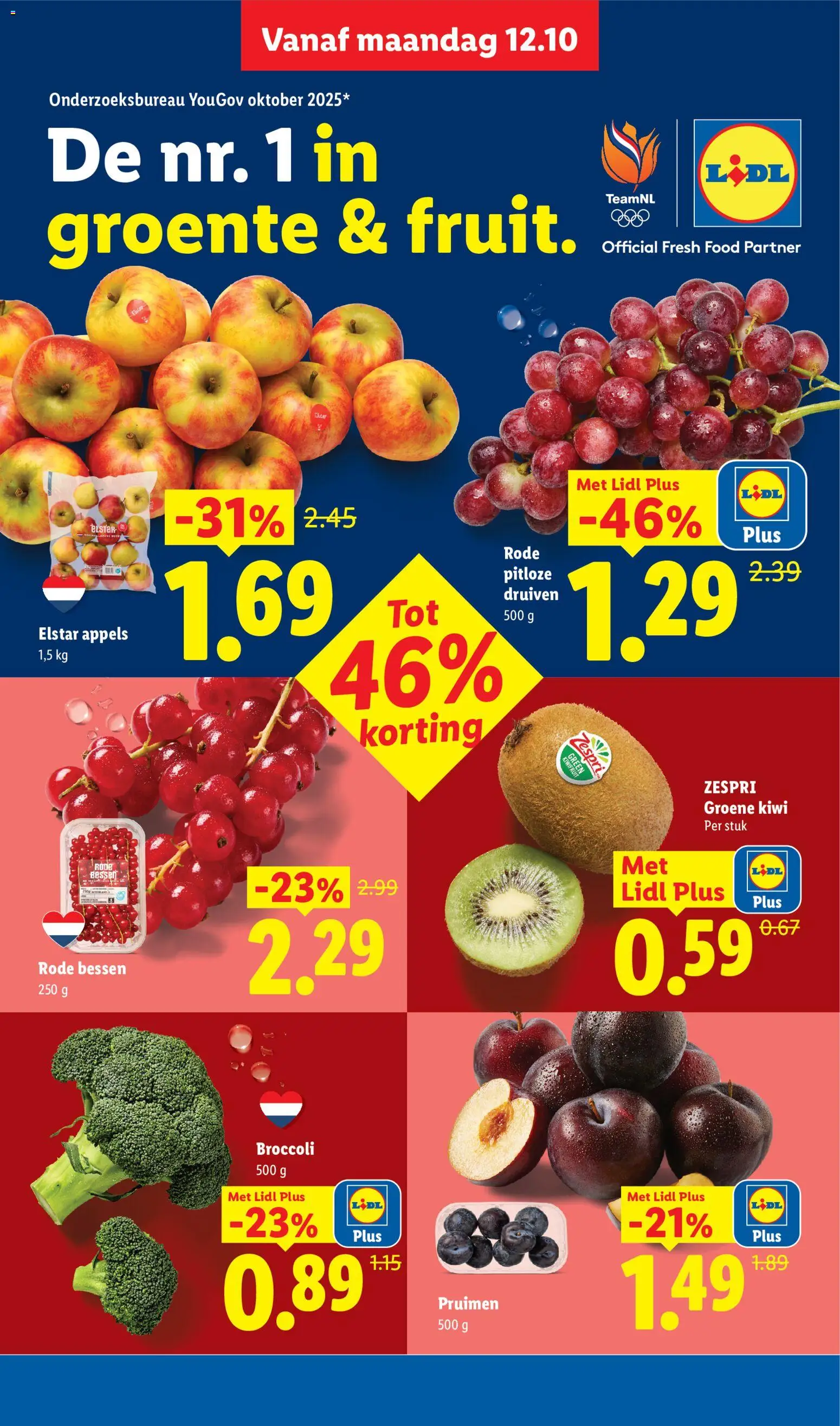 {H1} | Pagina: 6 | Producten: Broccoli, Appels, Kiwi, Druiven