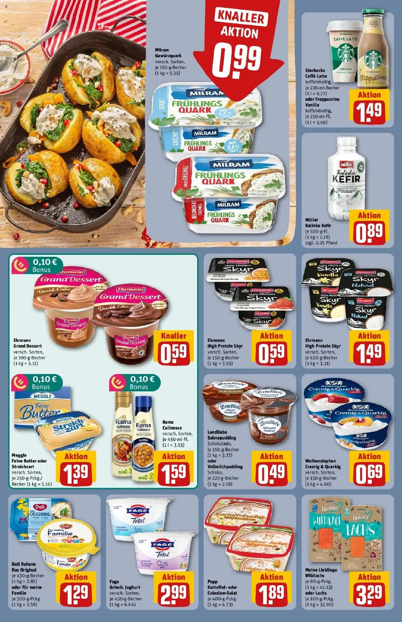REWE Prospekt ab 07.09.2026 zum Blättern » Angebote | Seite: 16 | Produkte: Butter, Joghurt, Pudding, Milram