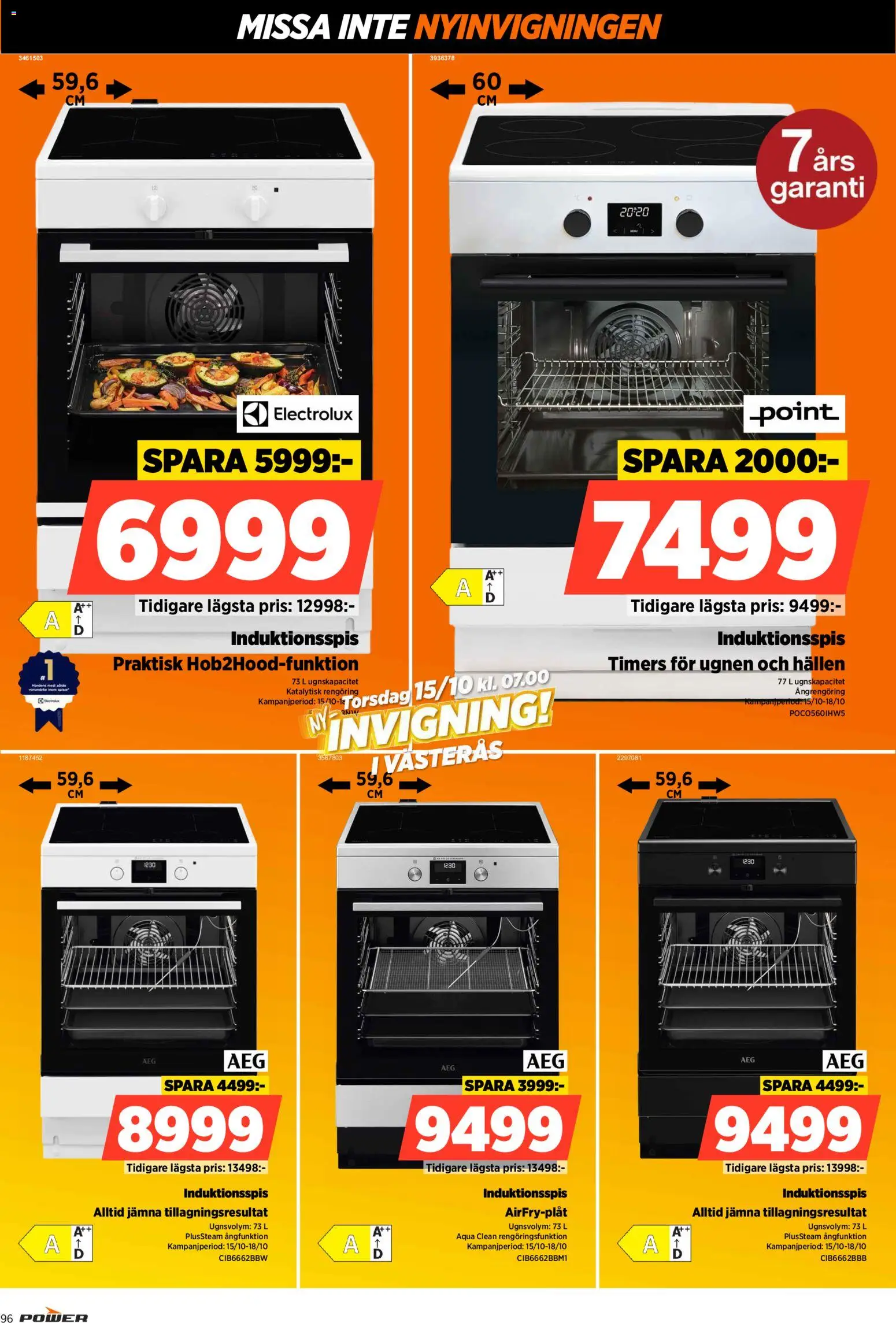 Power reklamblad aktuell från 15/10/2026 | Sida: 96 | Produkter: Induktionsspis, Ugnen