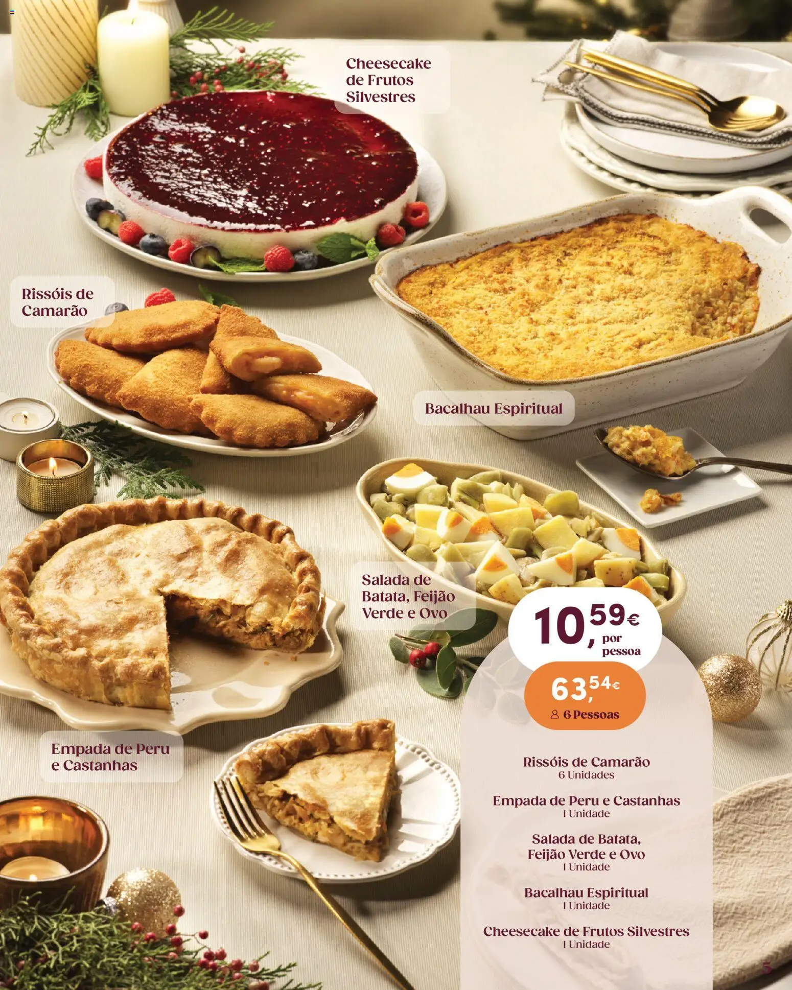 Continente O Natal servido ao nosso jeito │ válido de 27/10/2026 | Página: 5 | Produtos: Peru, Camarão, Frutos silvestres, Salada