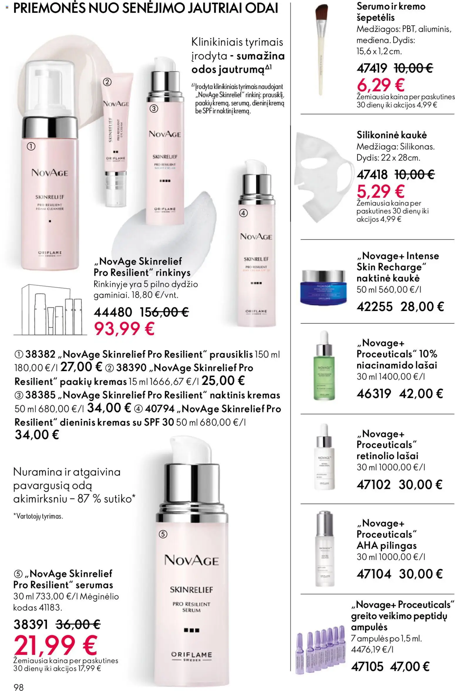 Oriflame akcijos nuo 03.06.2026 | Puslapis: 98 | Prekių: Šepetėlis, Kremas, Kaukė, Prausiklis