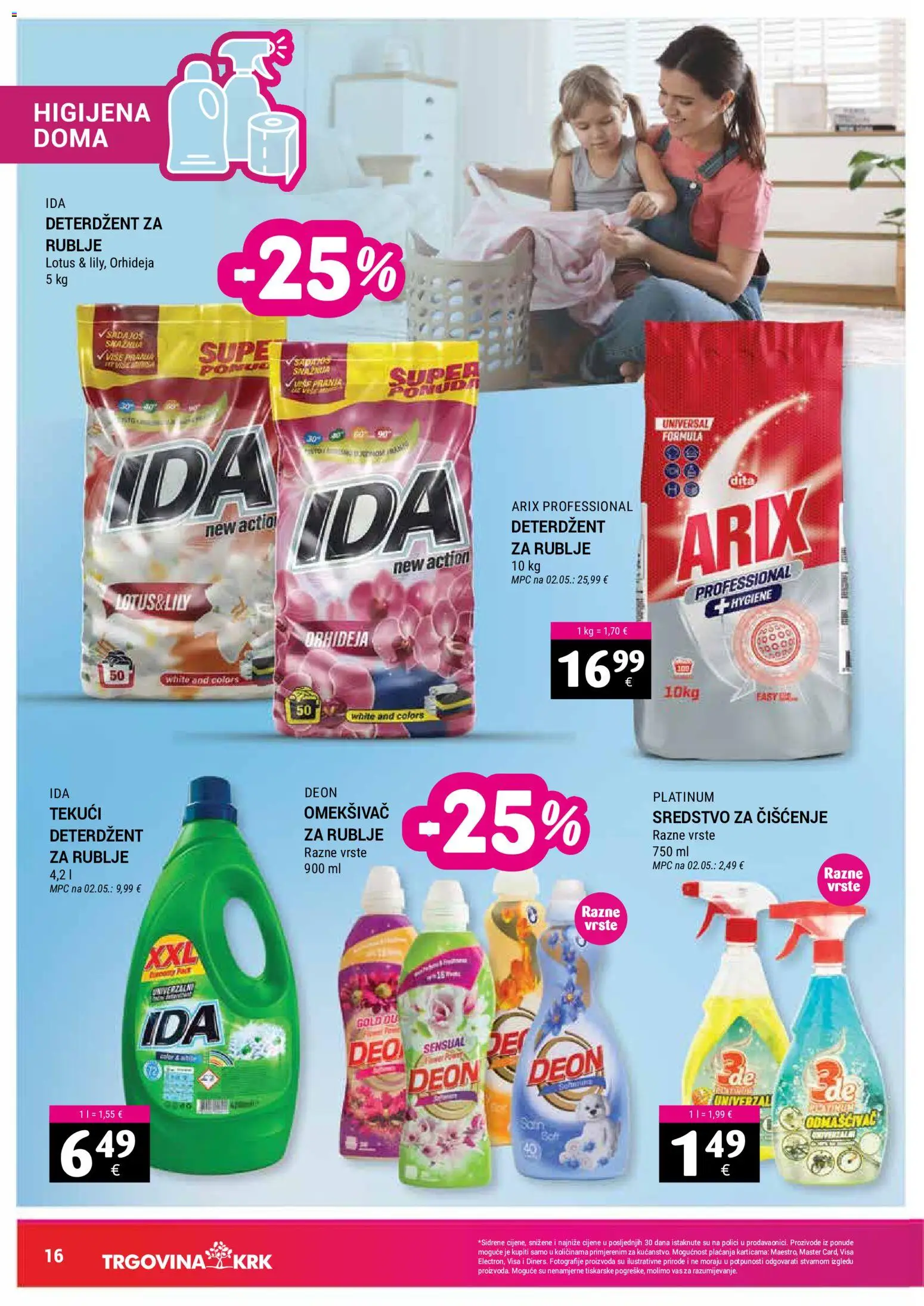 Trgovina Krk katalog | vrijedi od 16.06.2026 | Stranica: 16 | Proizvodi: Orhideja, Omekšivač, Deterdžent