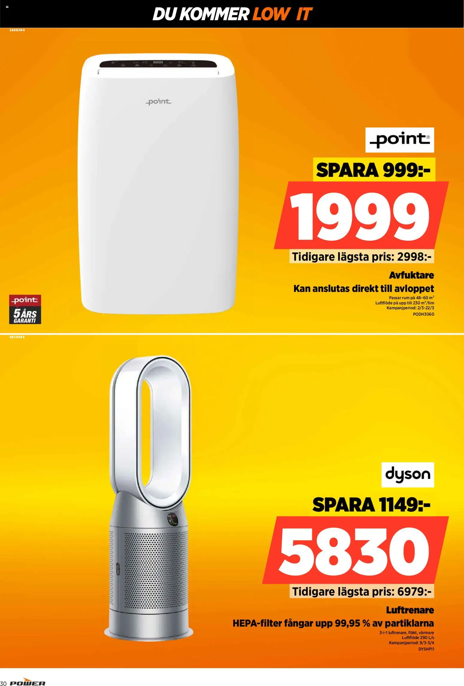 Power reklamblad aktuell från 09.03.2026 | Sida: 30 | Produkter: Luftrenare