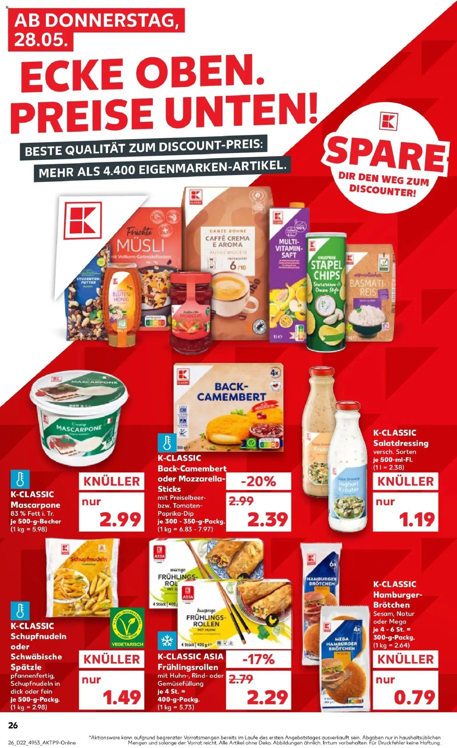 Kaufland Prospekt Erftstadt – gültig ab 26.05.2026 | Seite: 31 | Produkte: Musli, Joghurt, Tomaten, Saft