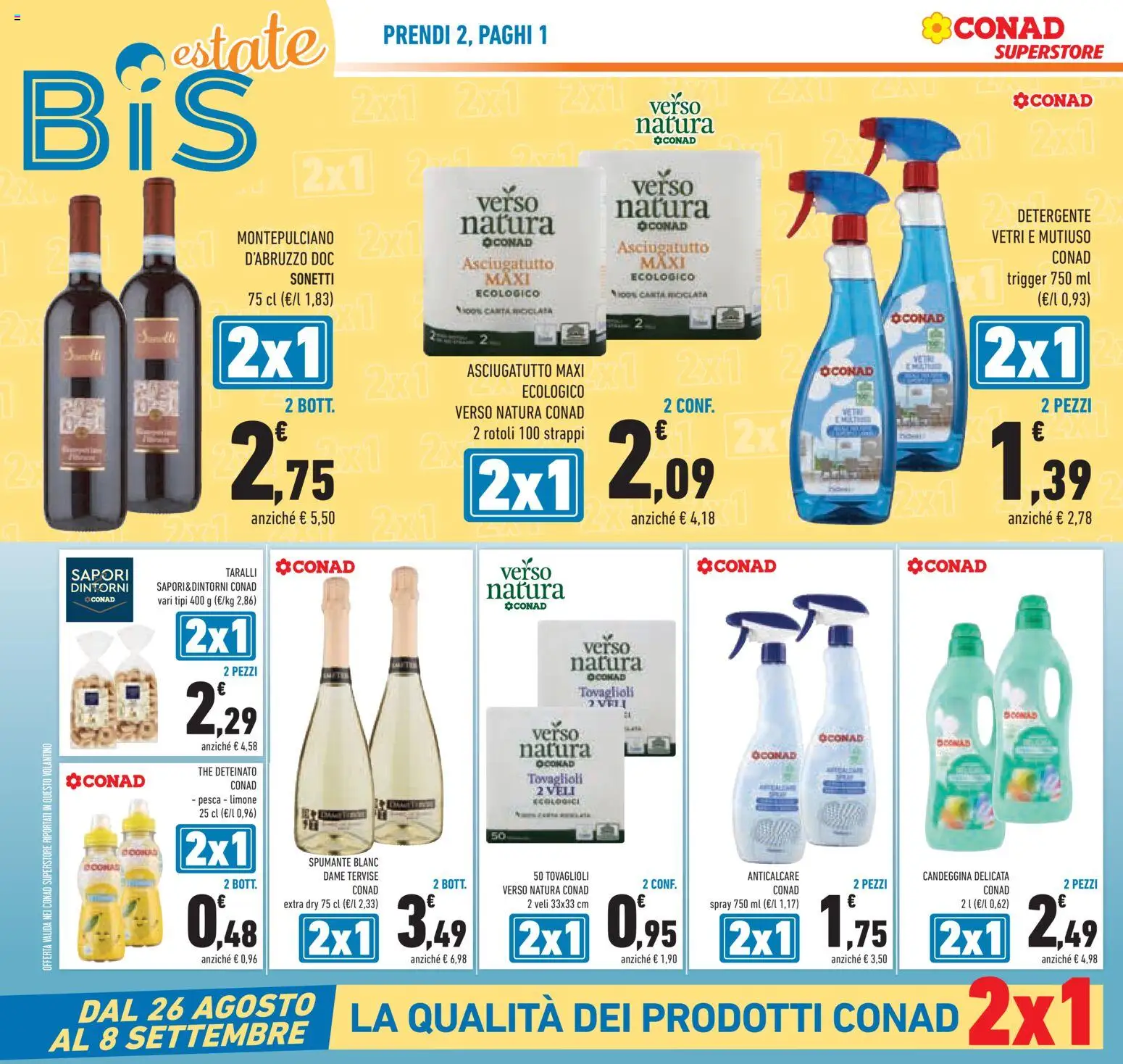 Volantino Conad del 26/08/2026 | Pagina: 6 | Prodotti: Detergente, Anticalcare, Limone, Spumante