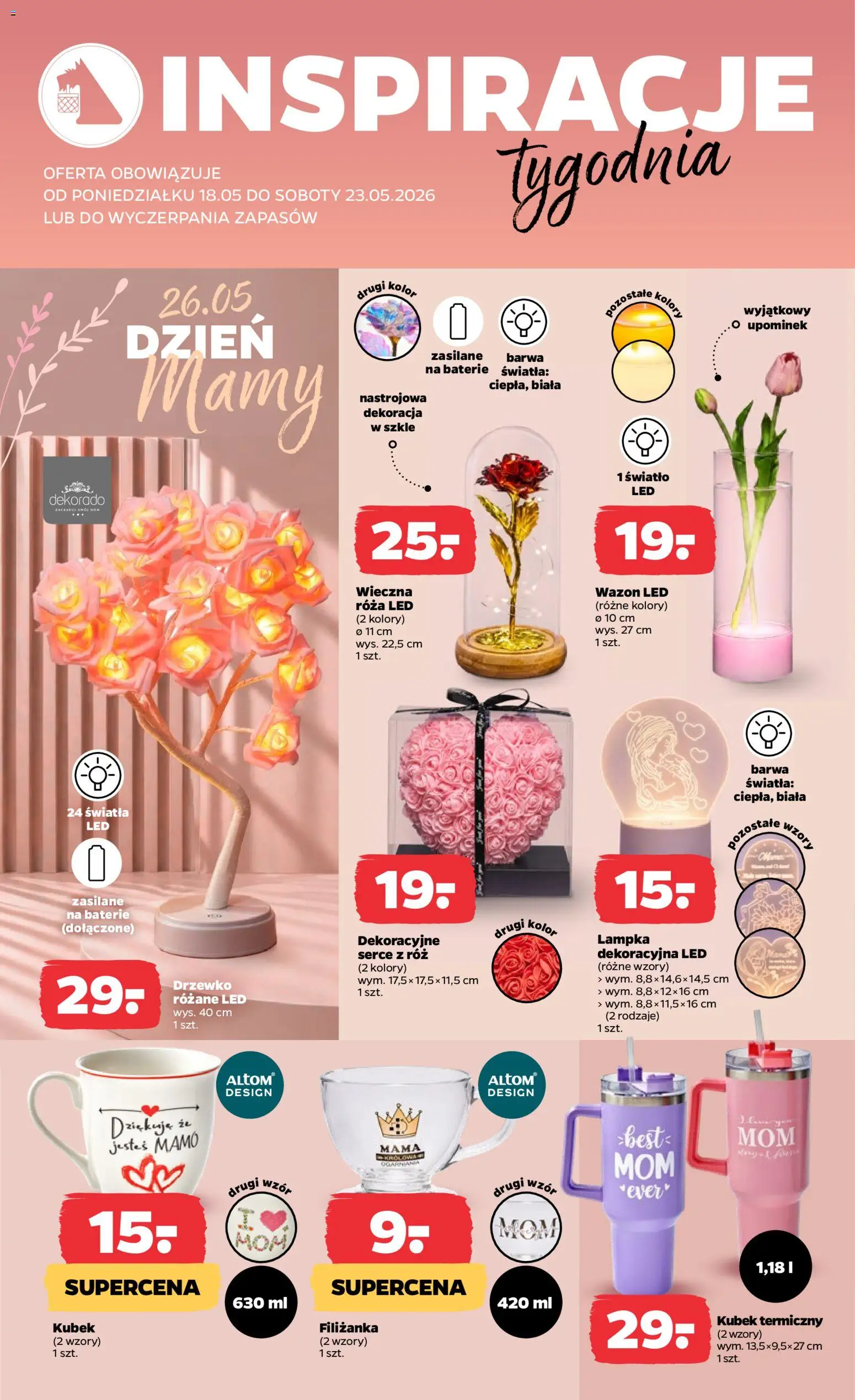 Netto gazetka od poniedziałku NonFood od 18.05.2026 | Strona: 2 | Produkty: Baterie, Wazon, Róż