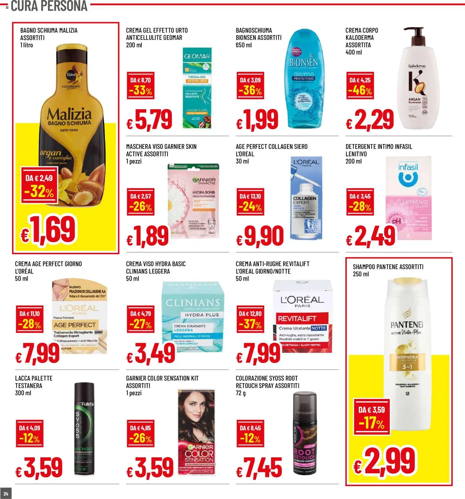 Volantino Famila del 14/09/2026 | Pagina: 24 | Prodotti: Vaniglia, Shampoo, Crema, Bagnoschiuma