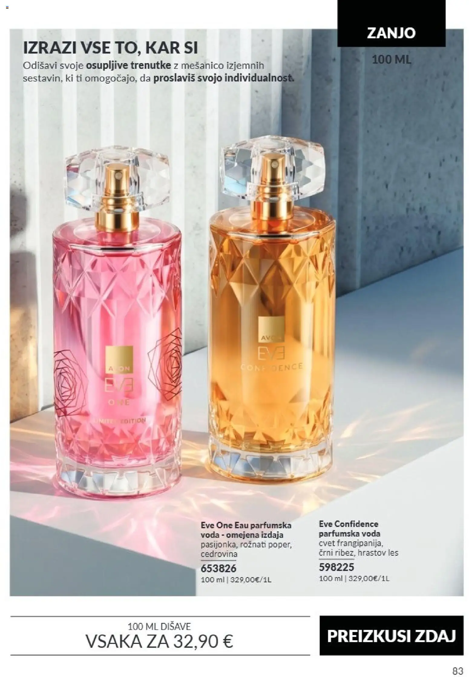 Novi Avon katalog ponudbe – veljaven od 01.09.2026 | Stran: 83 | Izdelki: Voda, Parfumska voda