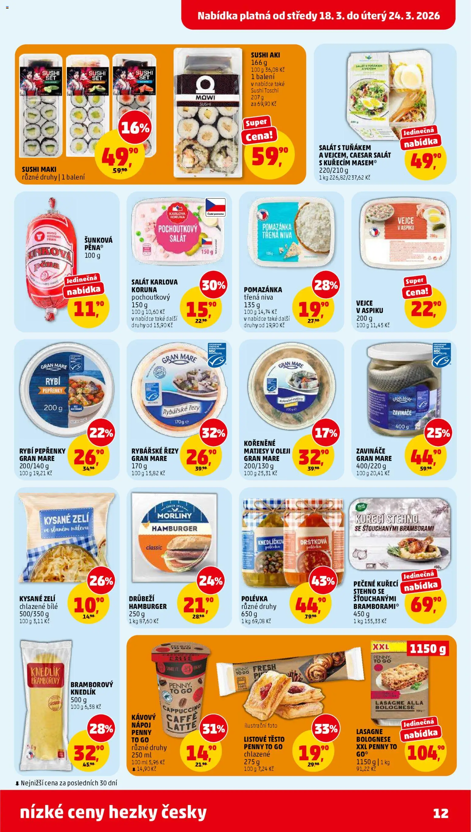 Penny Market leták od 18.03.2026 | Strana: 12 | Produkty: Vejce, Pomazánka, Potraviny, Těsto