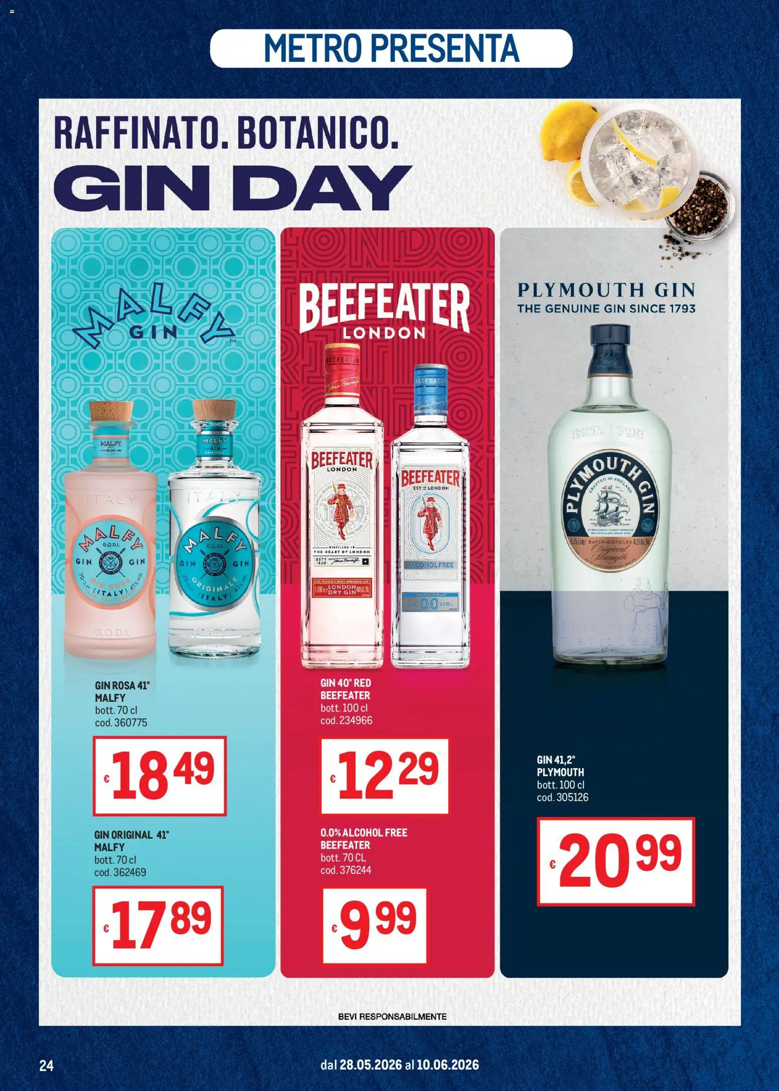 Volantino Metro del 28.05.2026 | Pagina: 24 | Prodotti: Gin, The