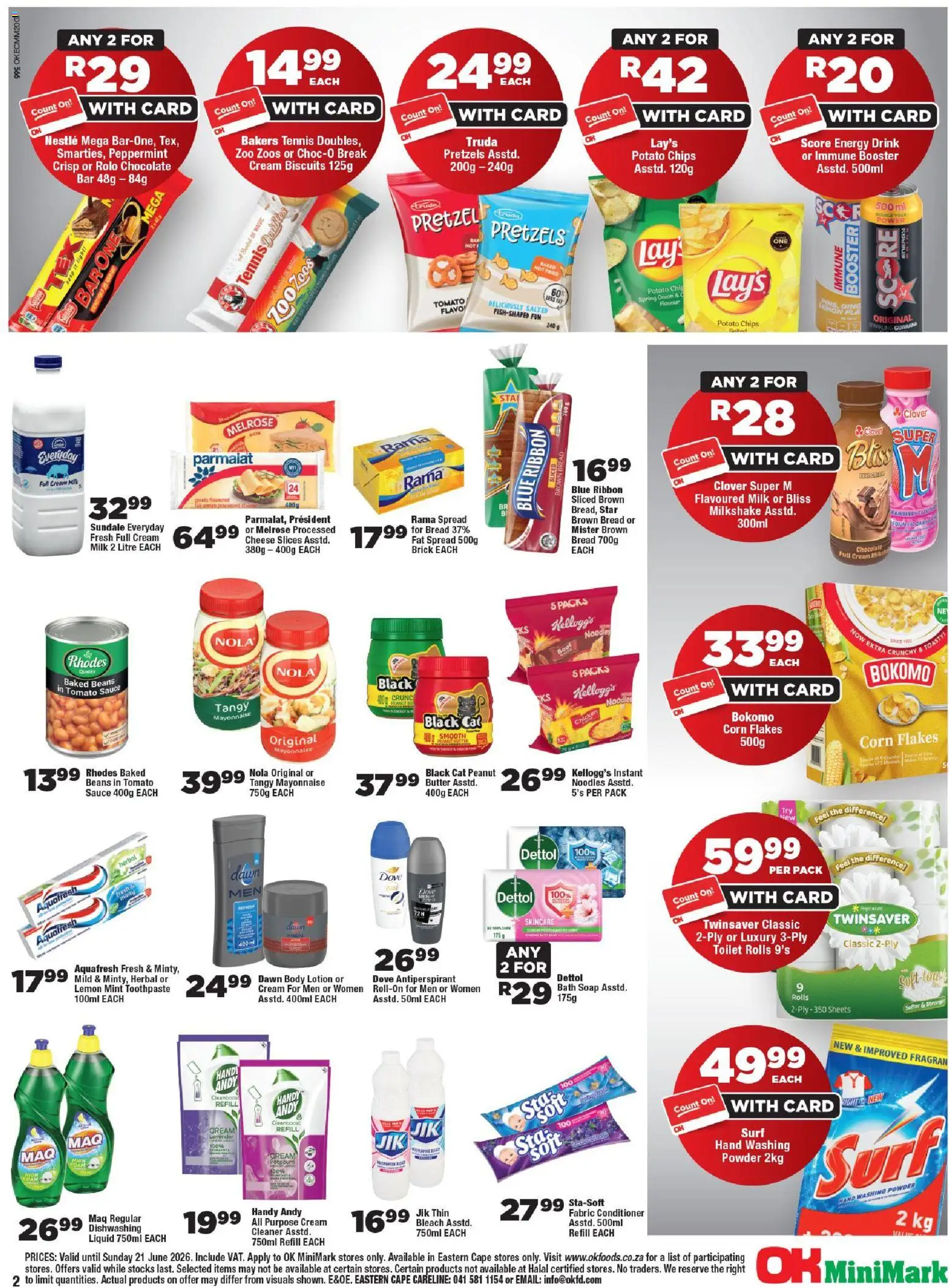 New OK Foods catalogue – valid from 10.06.2026 | Page: 2 | Products: Chicken, Powder, Chips, Lotion