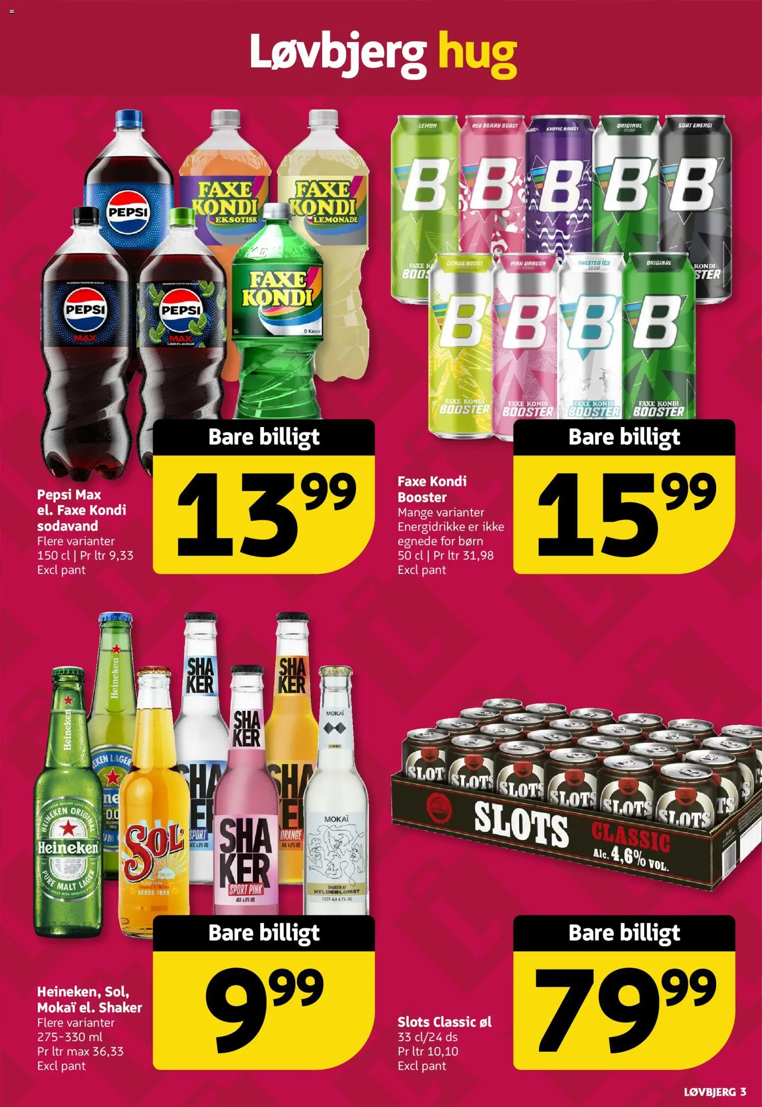 Løvbjerg tilbudsavis – gyldig fra 12.06.2026 | Side: 3 | Produkter: Sodavand, Cider, Energidrikke, Pepsi