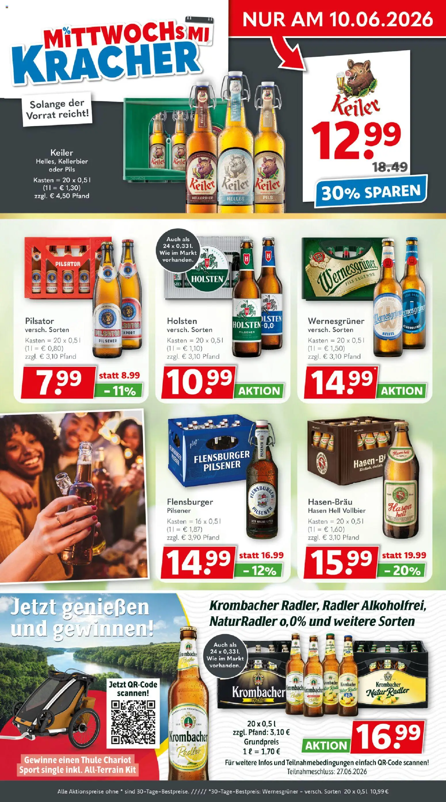 Getränkeland Prospekt – gültig ab 08.06.2026 | Seite: 2 | Produkte: Pils, Wernesgruner, Holsten, Flensburger