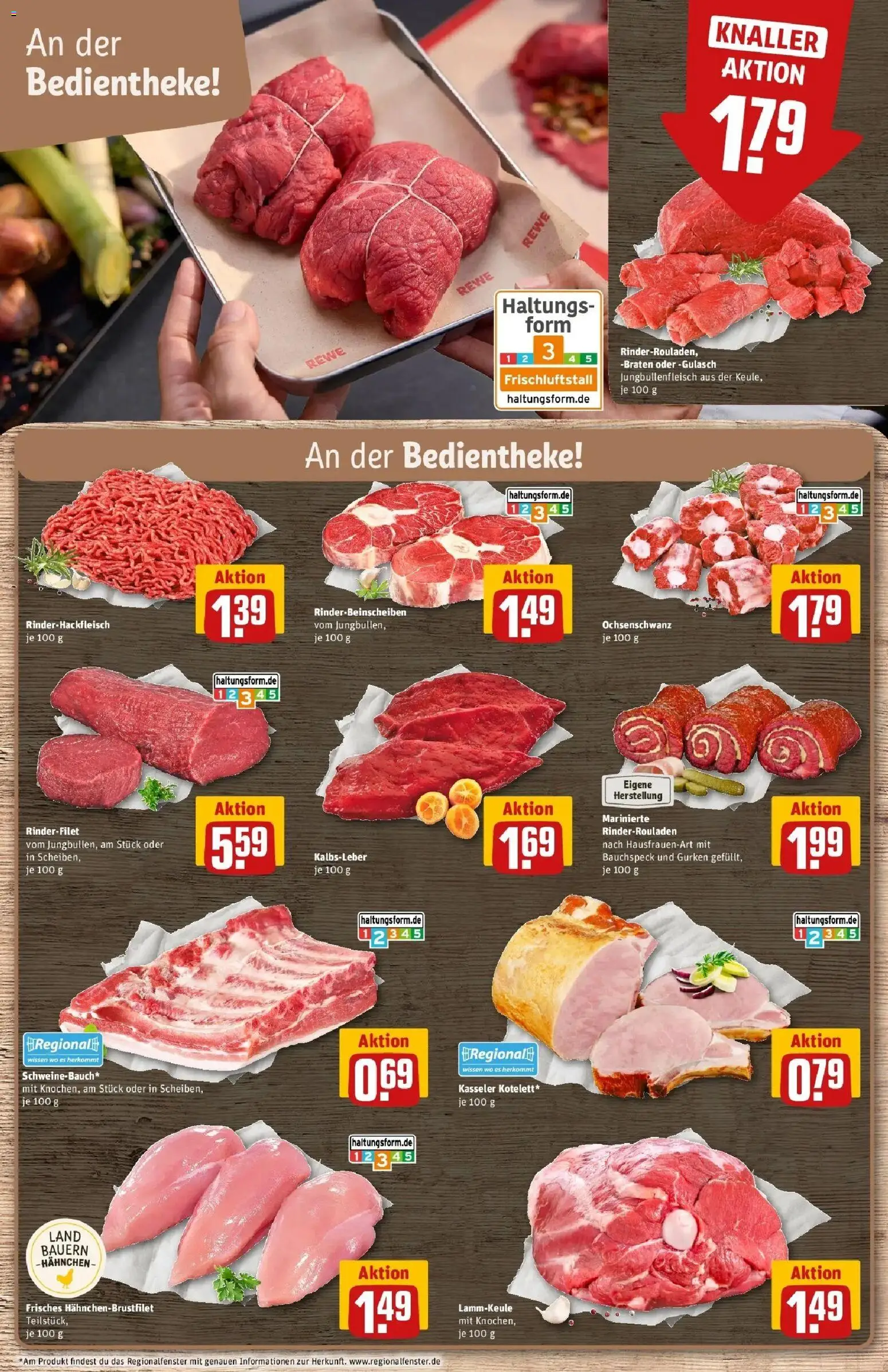 REWE Prospekt ab 26.10.2026 zum Blättern » Angebote | Seite: 8 | Produkte: Rinderrouladen, Lammkeule, Hahnchen, Gulasch