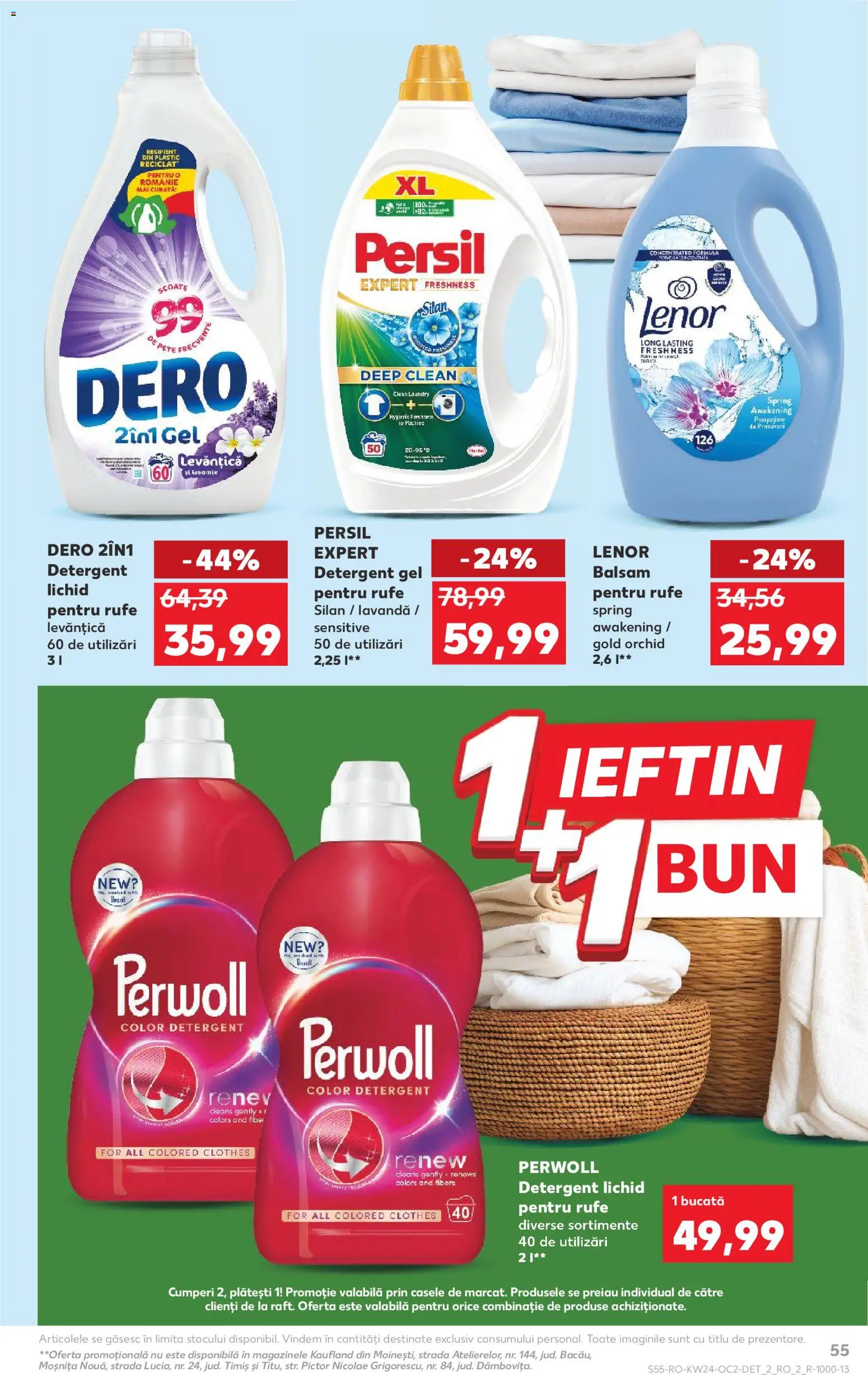 Noul catalog Kaufland – valabil de la 10.06.2026 | Pagină: 55 | Produse: Pomelo, Balsam, Yorgan, Detergent
