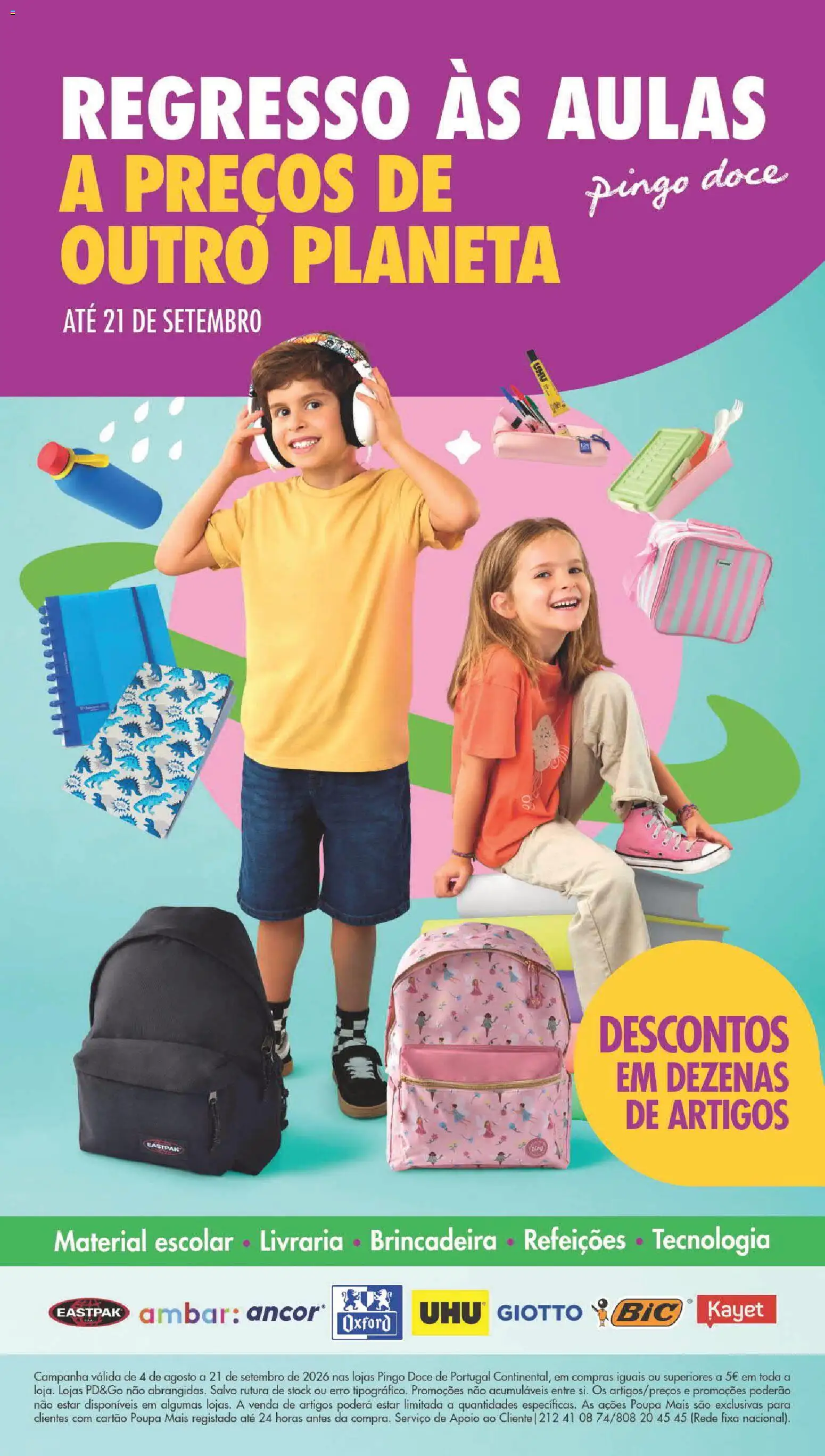 Pingo Doce Regresso às Aulas 2026 Hipers │ válido de 04/08/2026 | Página: 1