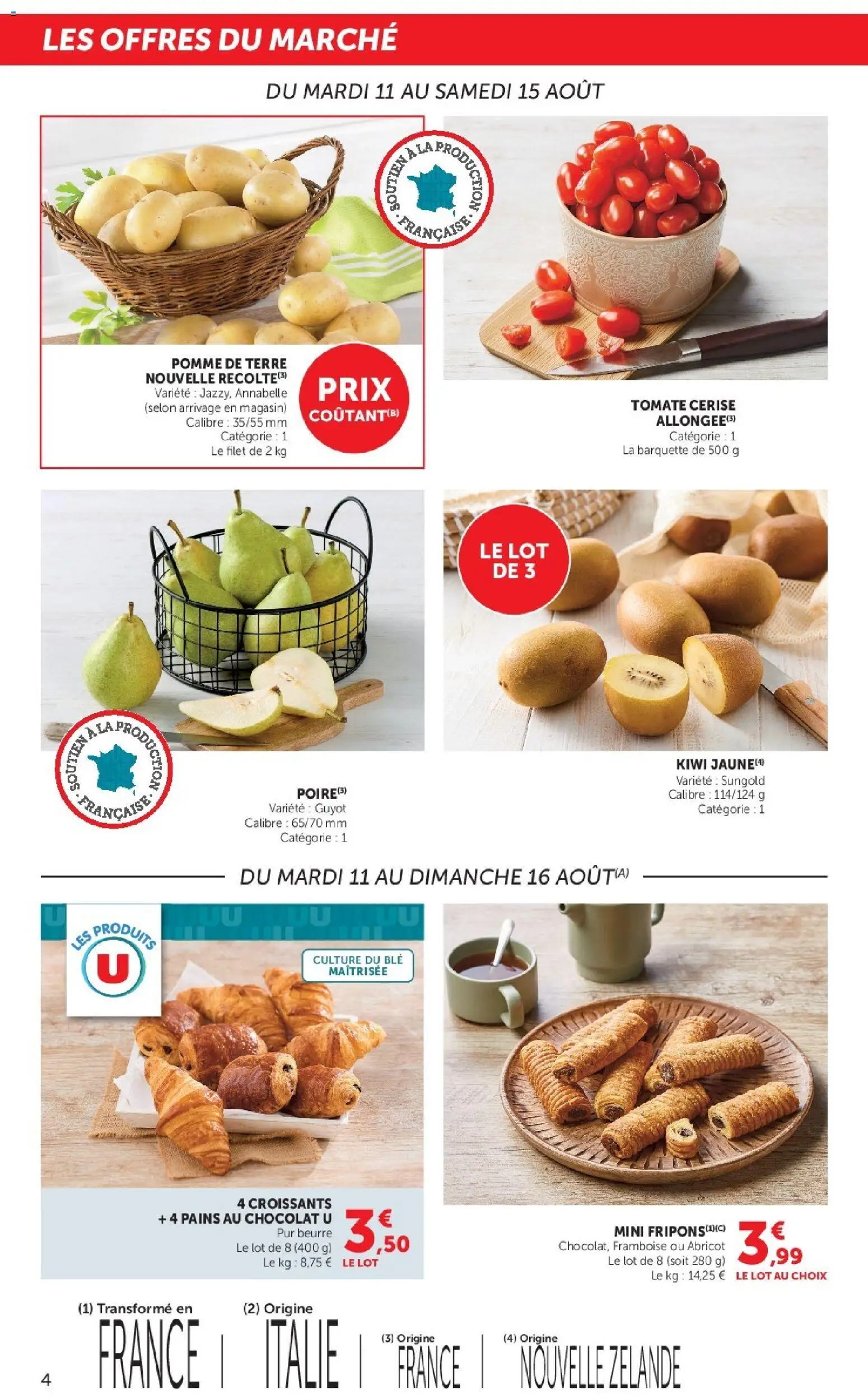 {H1} | Page: 4 | Produits: Framboise, Pomme de terre, Tomate, Kiwi