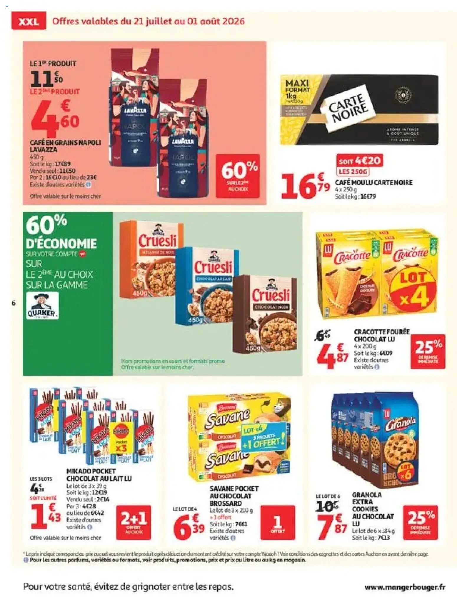 {H1} | Page: 6 | Produits: Cookies, Café moulu, Café, Chocolat